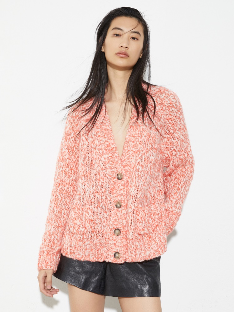 Cárdigan de lana y alpaca - ROJO - MAX&Co.