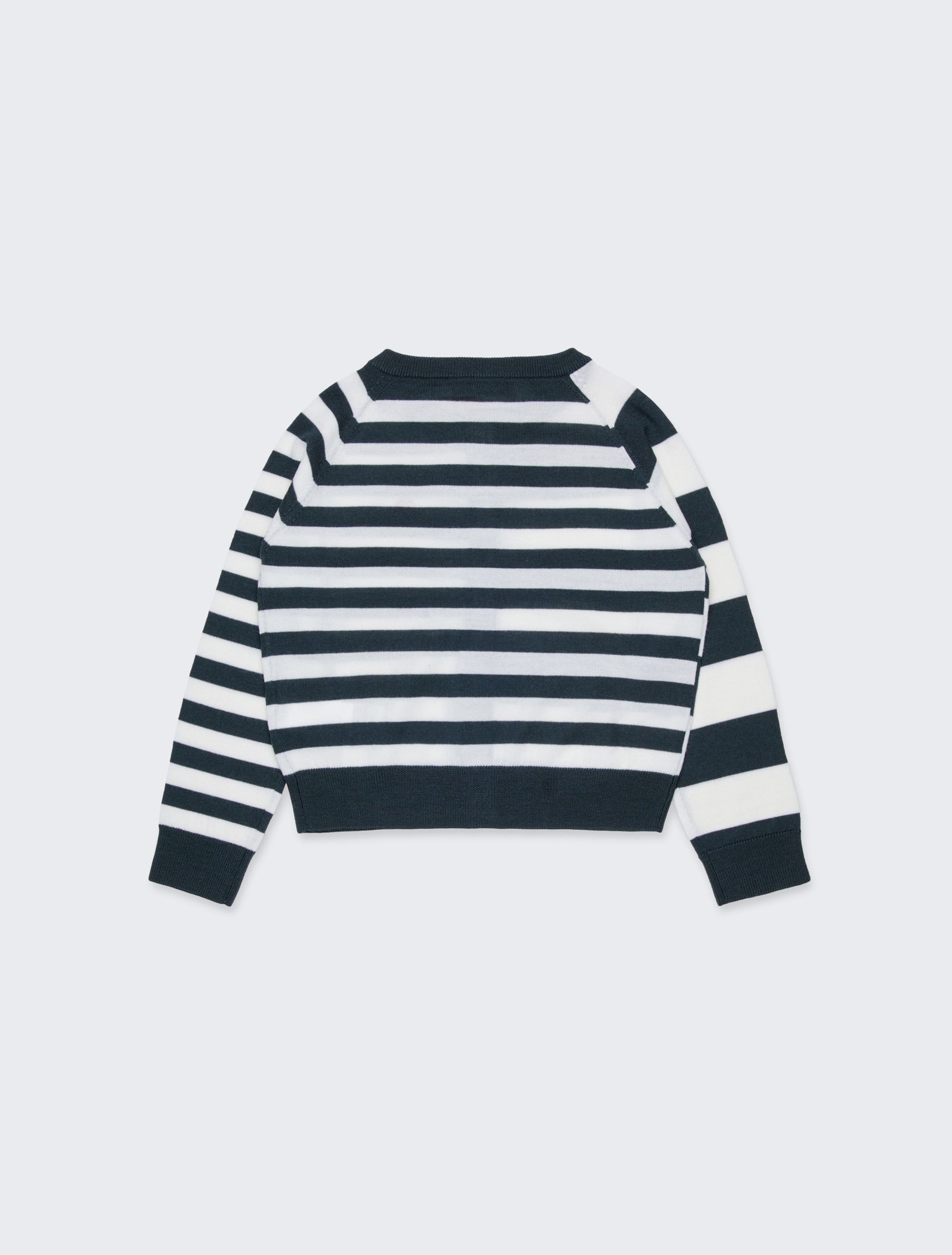 Striped wool-blend cardigan KID, grey | MAX&Co. Striped wool-blend cardigan KID - GREY - MAX&Co. - 2