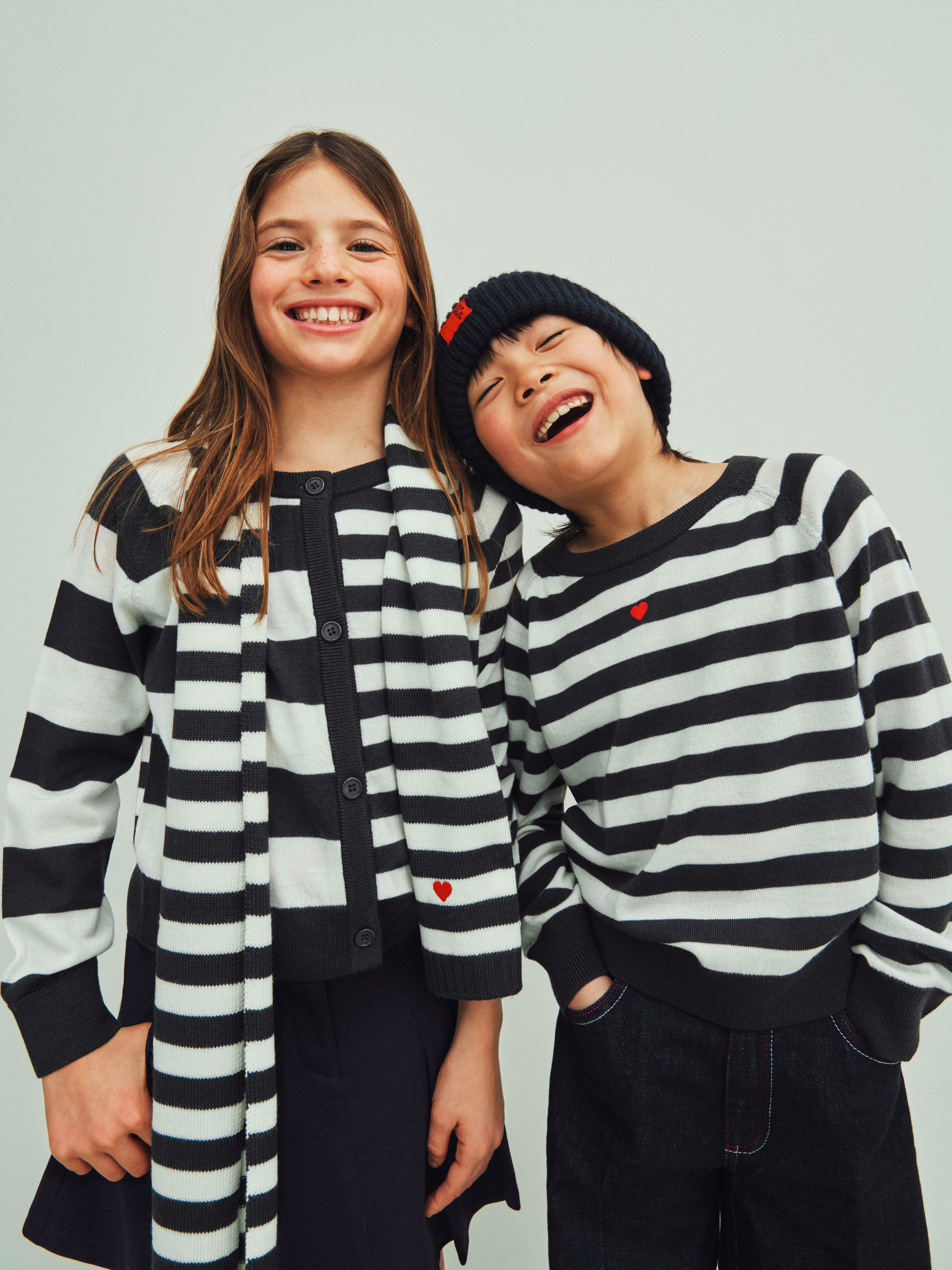 Striped wool-blend cardigan KID, grey | MAX&Co. Striped wool-blend cardigan KID - GREY - MAX&Co. - 4