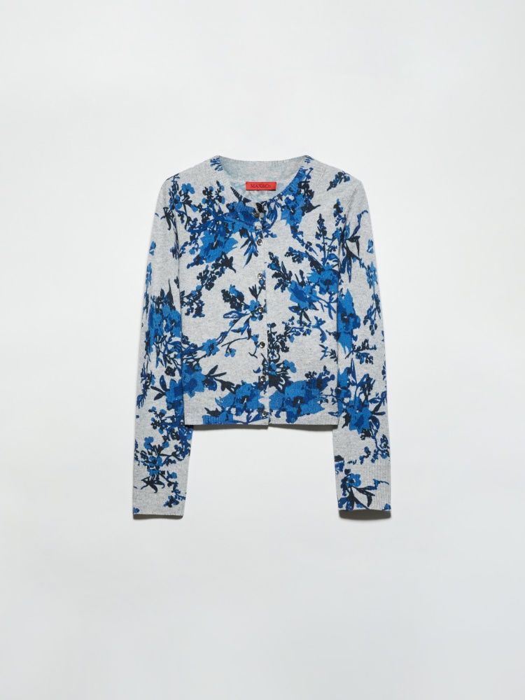Cardigan à imprimé floral - GRIS MELANGE - MAX&Co.