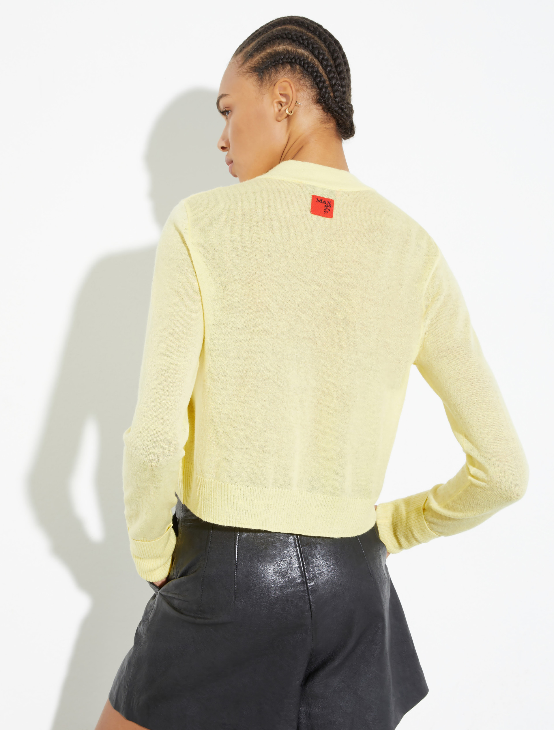 Cardigan en alpaga et laine, jaune | MAX&Co. Cardigan en alpaga et laine - JAUNE - MAX&Co. - 2