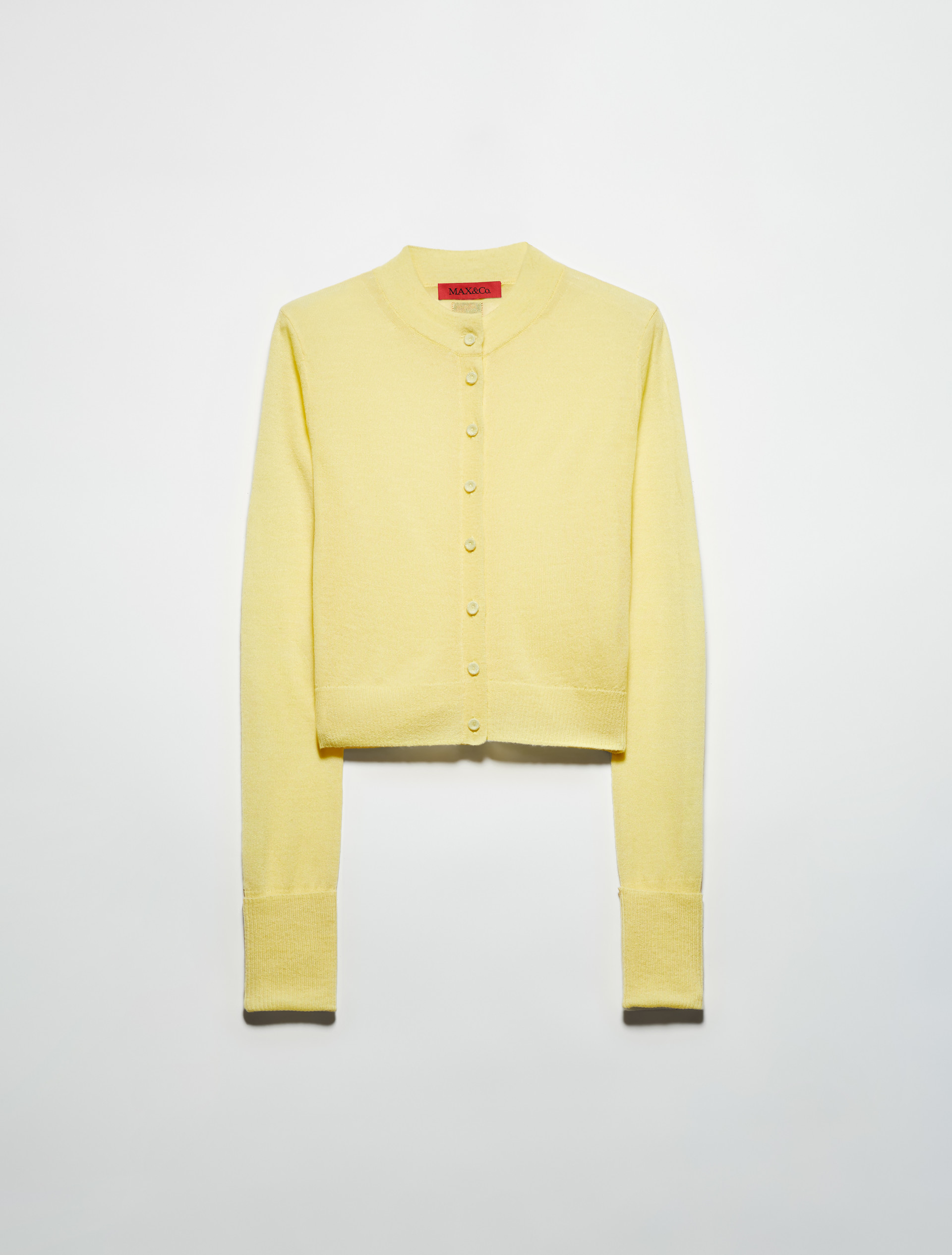 Cardigan en alpaga et laine, jaune | MAX&Co. Cardigan en alpaga et laine - JAUNE - MAX&Co. - 5