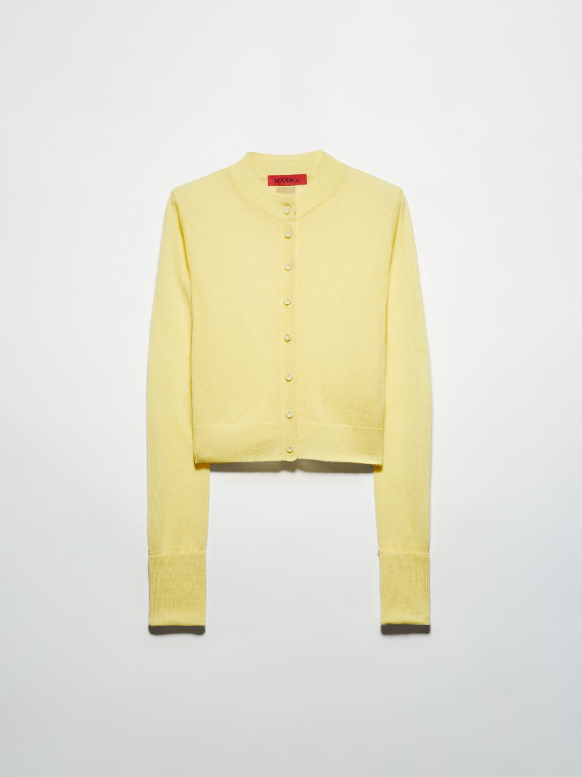 Cardigan en alpaga et laine - JAUNE - MAX&Co. - 5