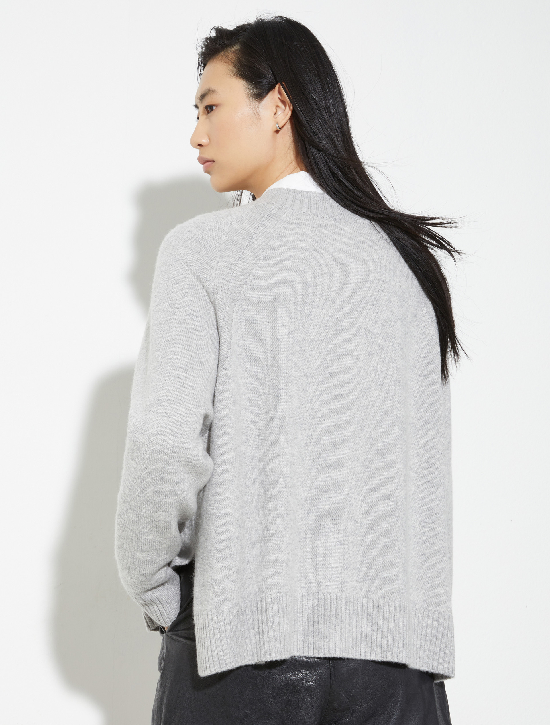 Cárdigan de lana y cachemira, gris melange | MAX&Co. Cárdigan de lana y cachemira - GRIS MELANGE - MAX&Co. - 2