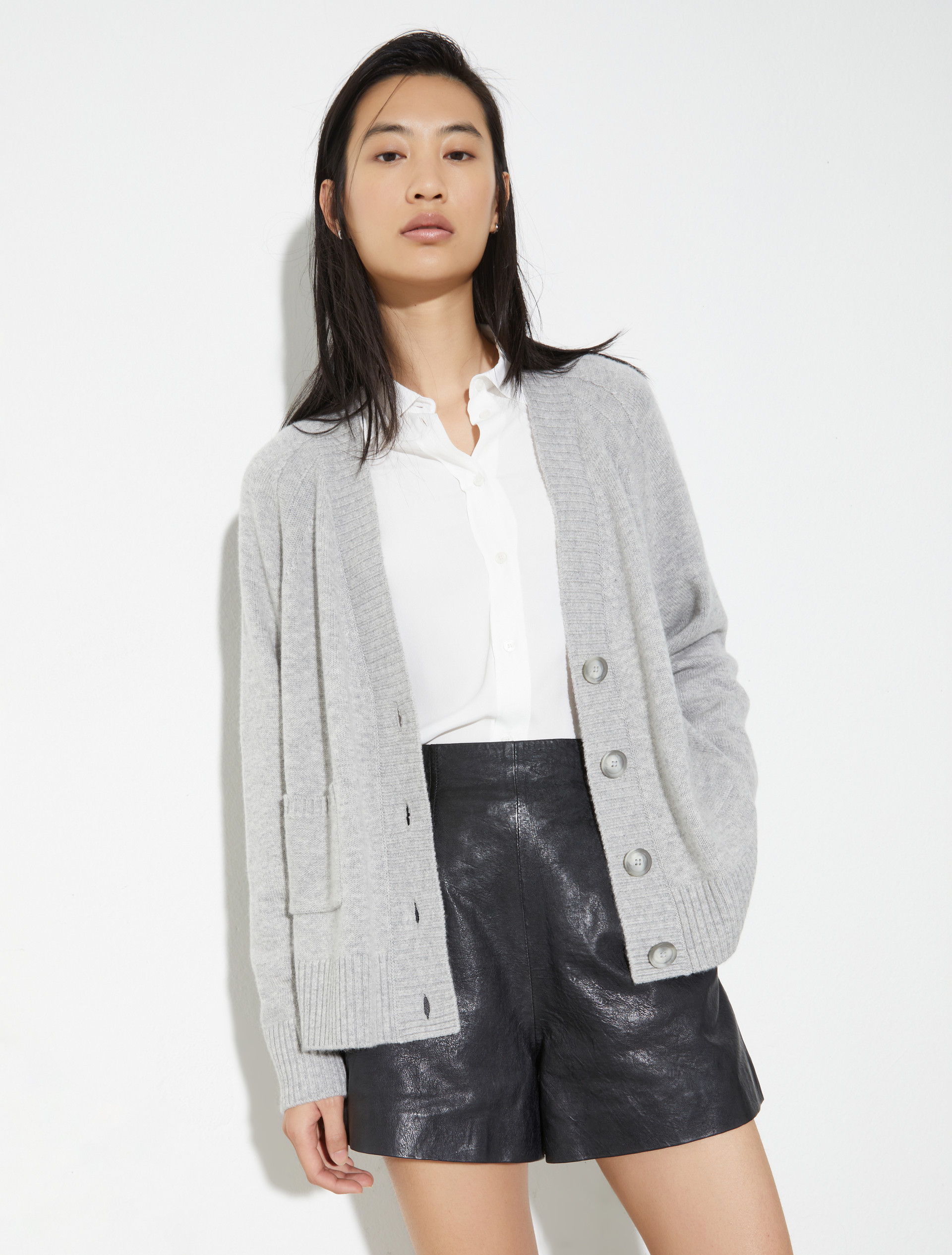 Cárdigan de lana y cachemira, gris melange | MAX&Co. Cárdigan de lana y cachemira - GRIS MELANGE - MAX&Co.