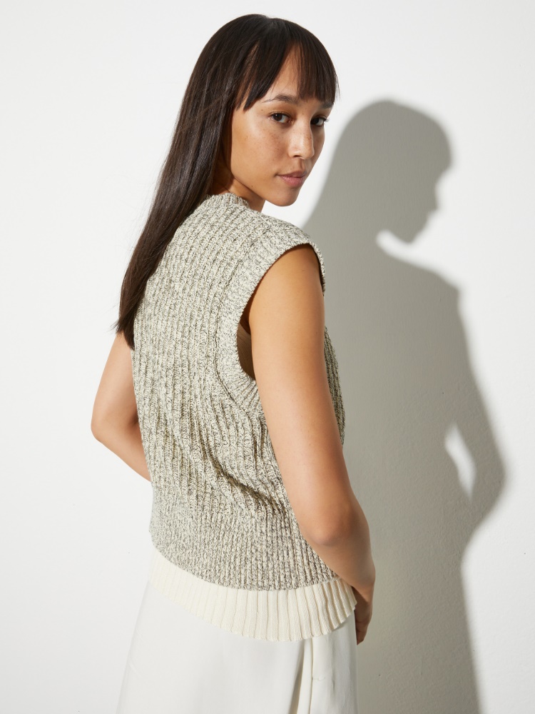 Ärmelloser Cardigan aus Baumwollstrick - MAX&Co. - 2