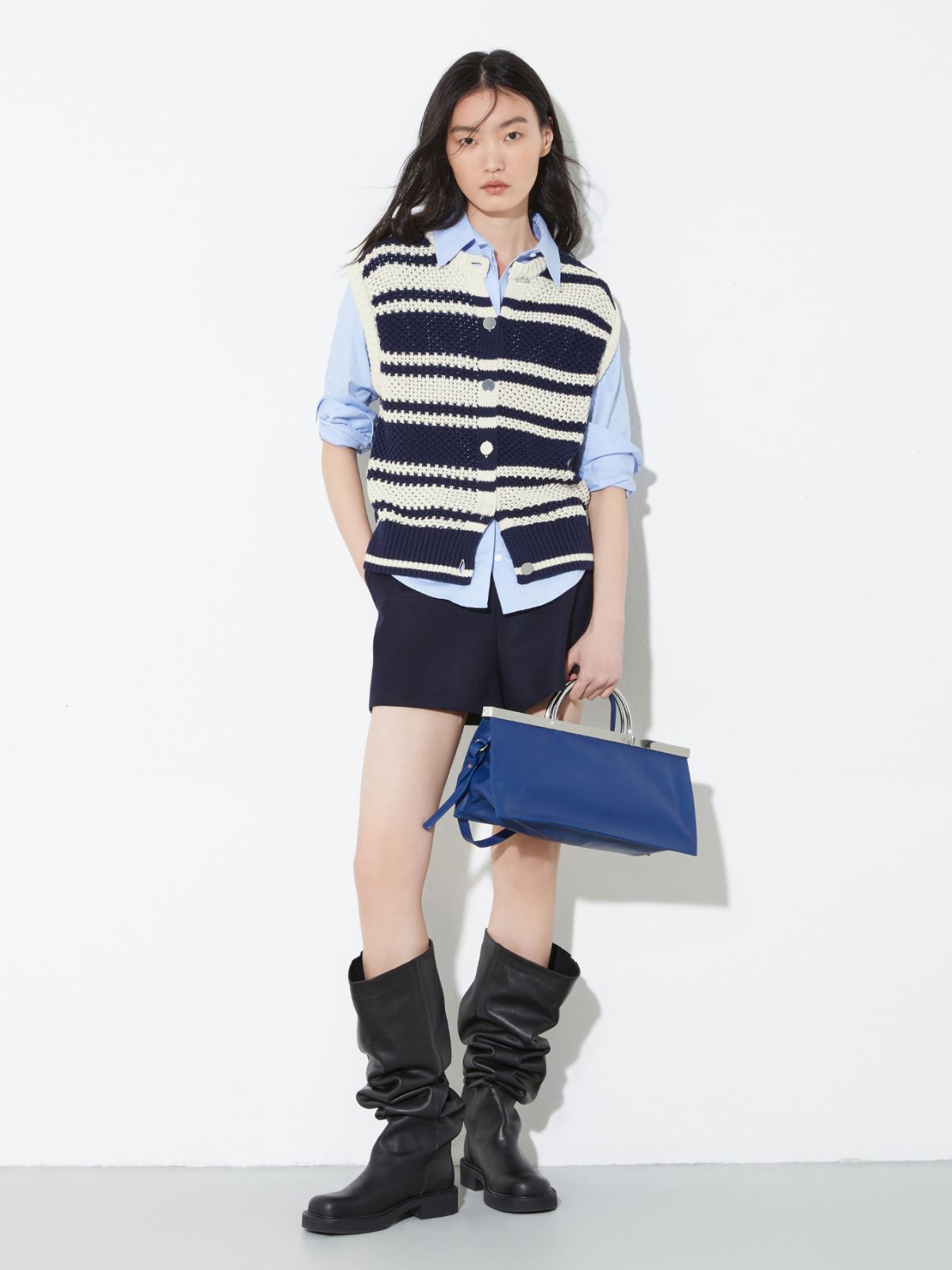 Striped knitted gilet - MILK - MAX&Co. - 4