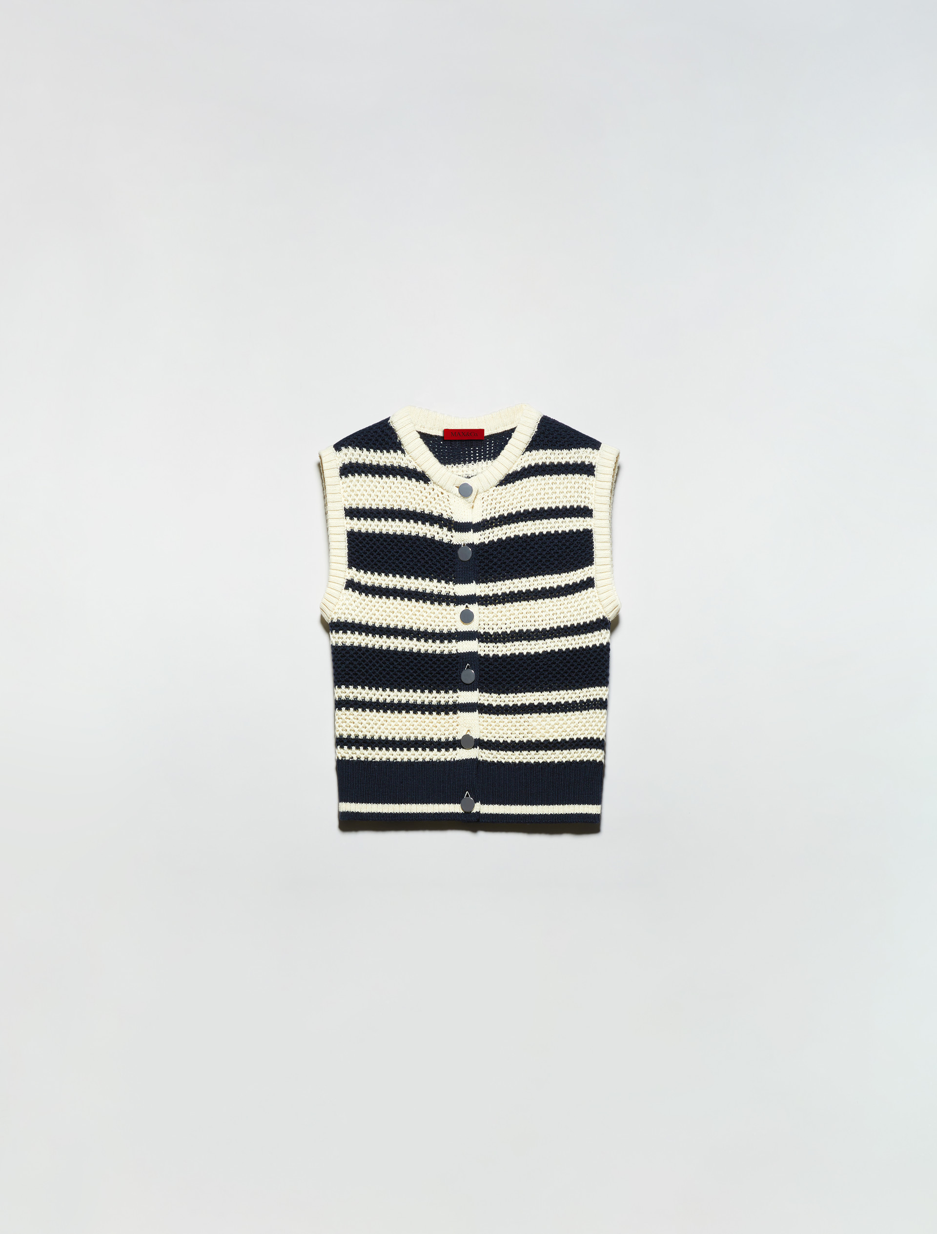 Striped knitted gilet - MILK - MAX&Co. - 5