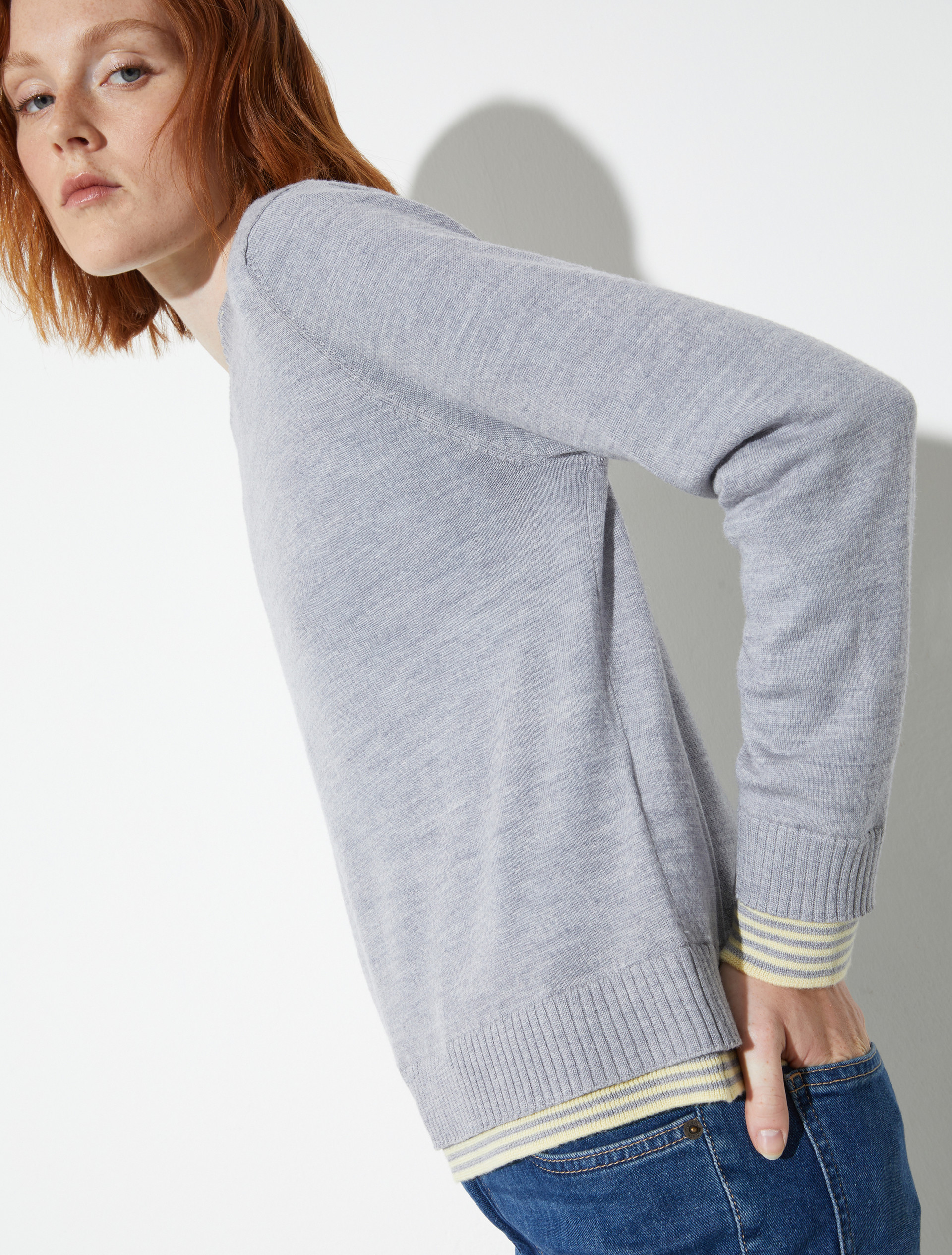 Pure merino wool jumper, melange grey | MAX&Co. Pure merino wool jumper - MELANGE GREY - MAX&Co. - 3