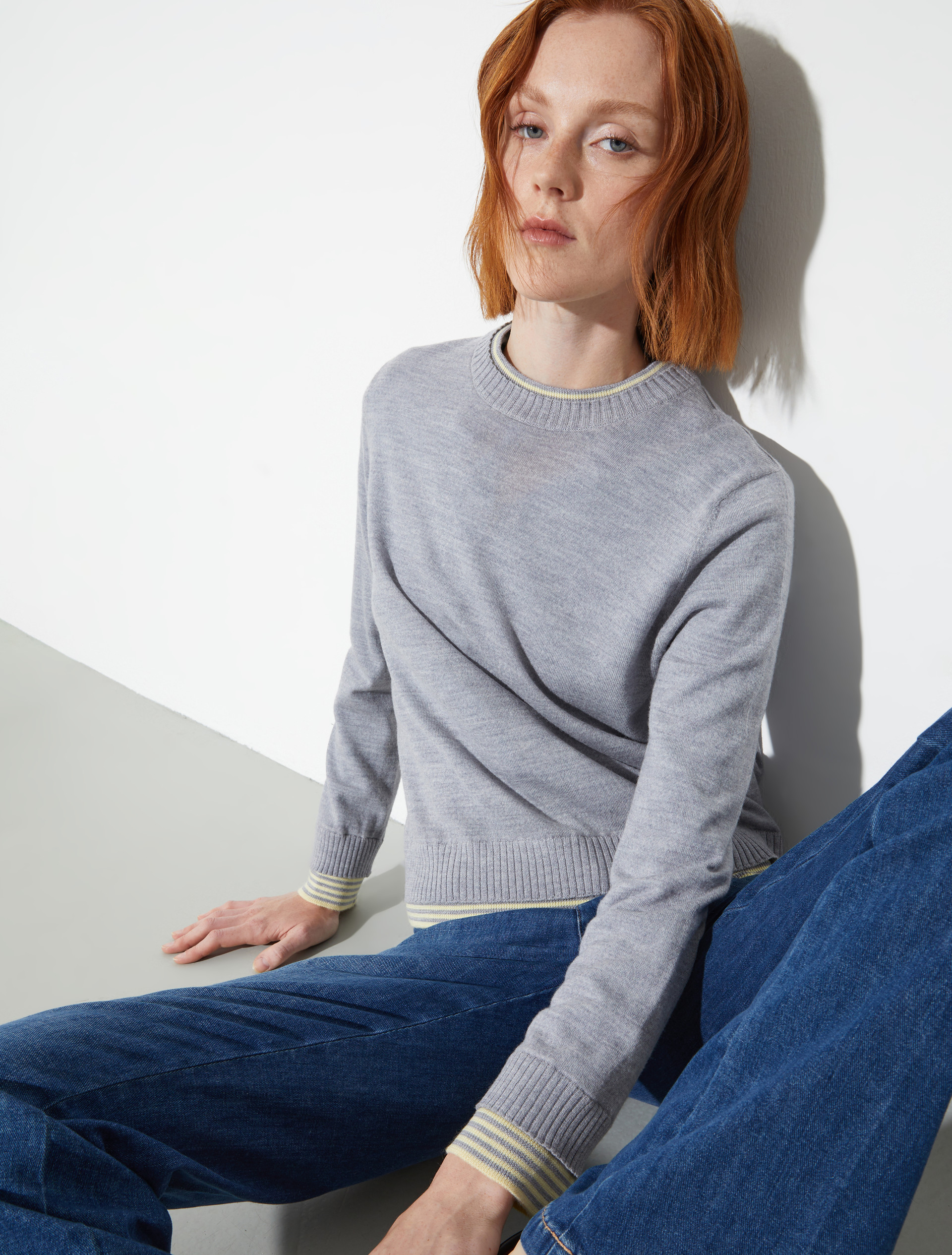 Pure merino wool jumper, melange grey | MAX&Co. Pure merino wool jumper - MELANGE GREY - MAX&Co.
