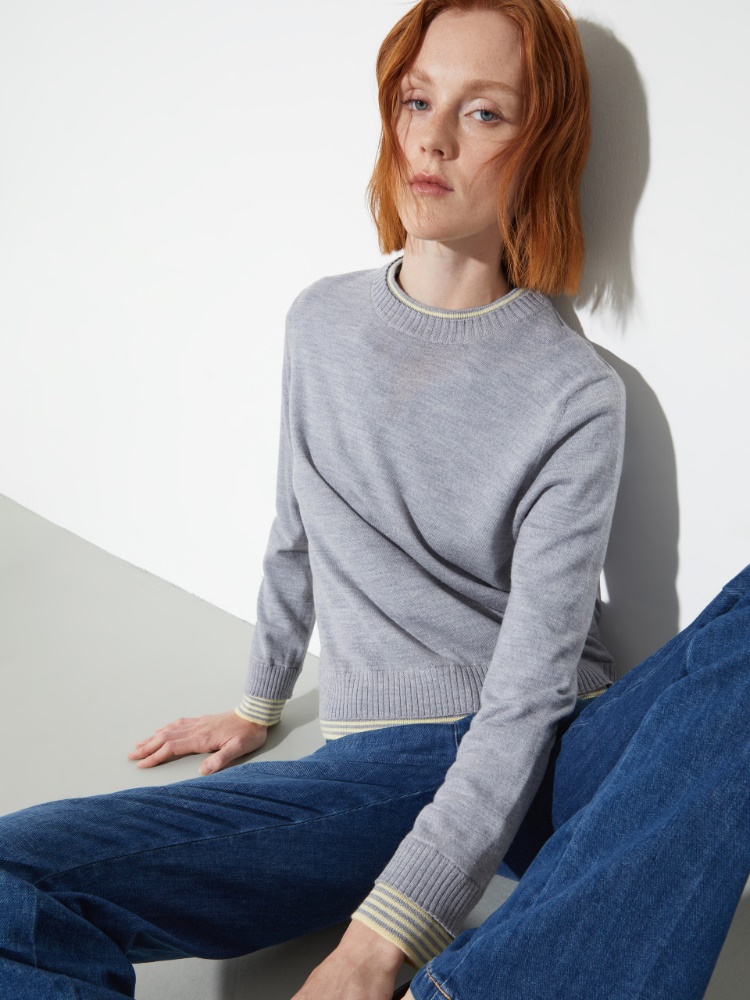 Pure merino wool jumper - MELANGE GREY - MAX&Co.