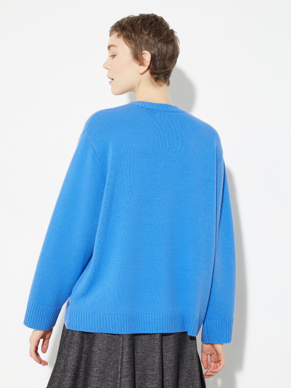 Jersey extragrande de lana y cachemira - AZUL ELECTRICO - MAX&Co. - 2