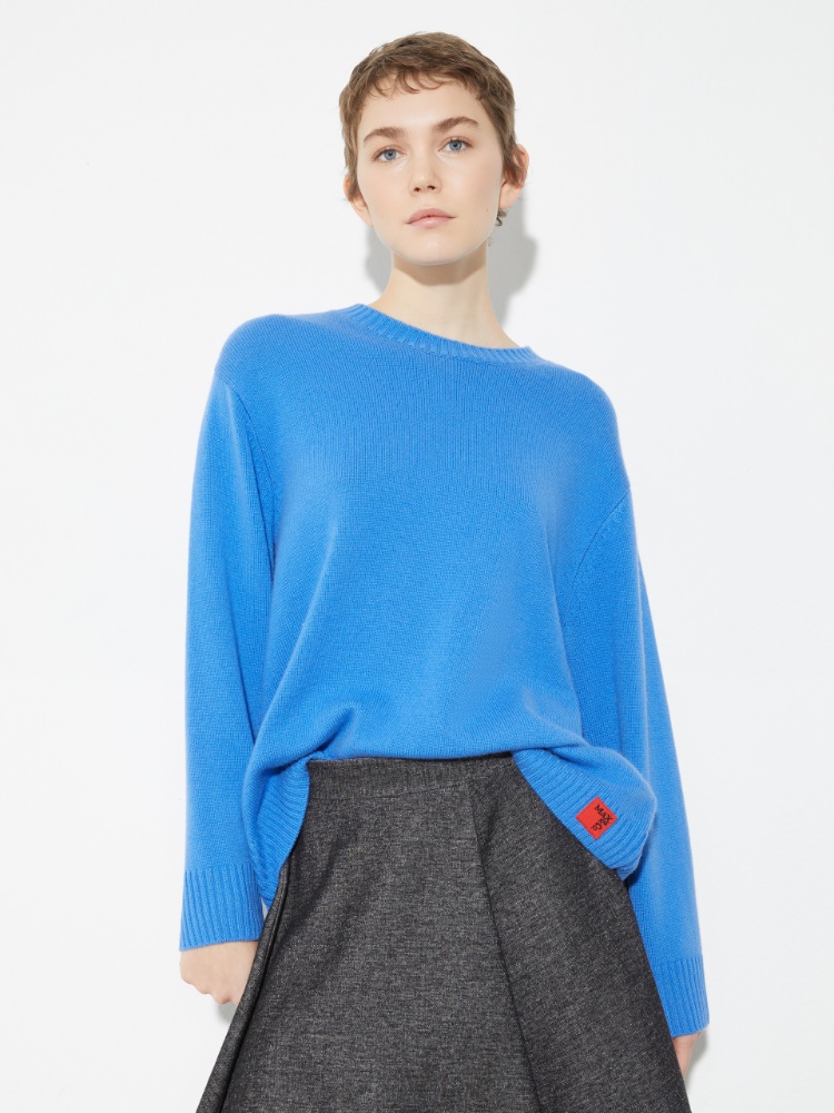Jersey extragrande de lana y cachemira - AZUL ELECTRICO - MAX&Co.