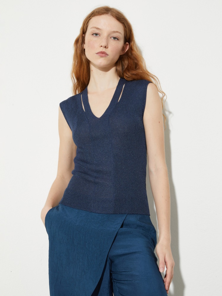 Geripptes T-Shirt mit Cut-outs - MAX&Co.