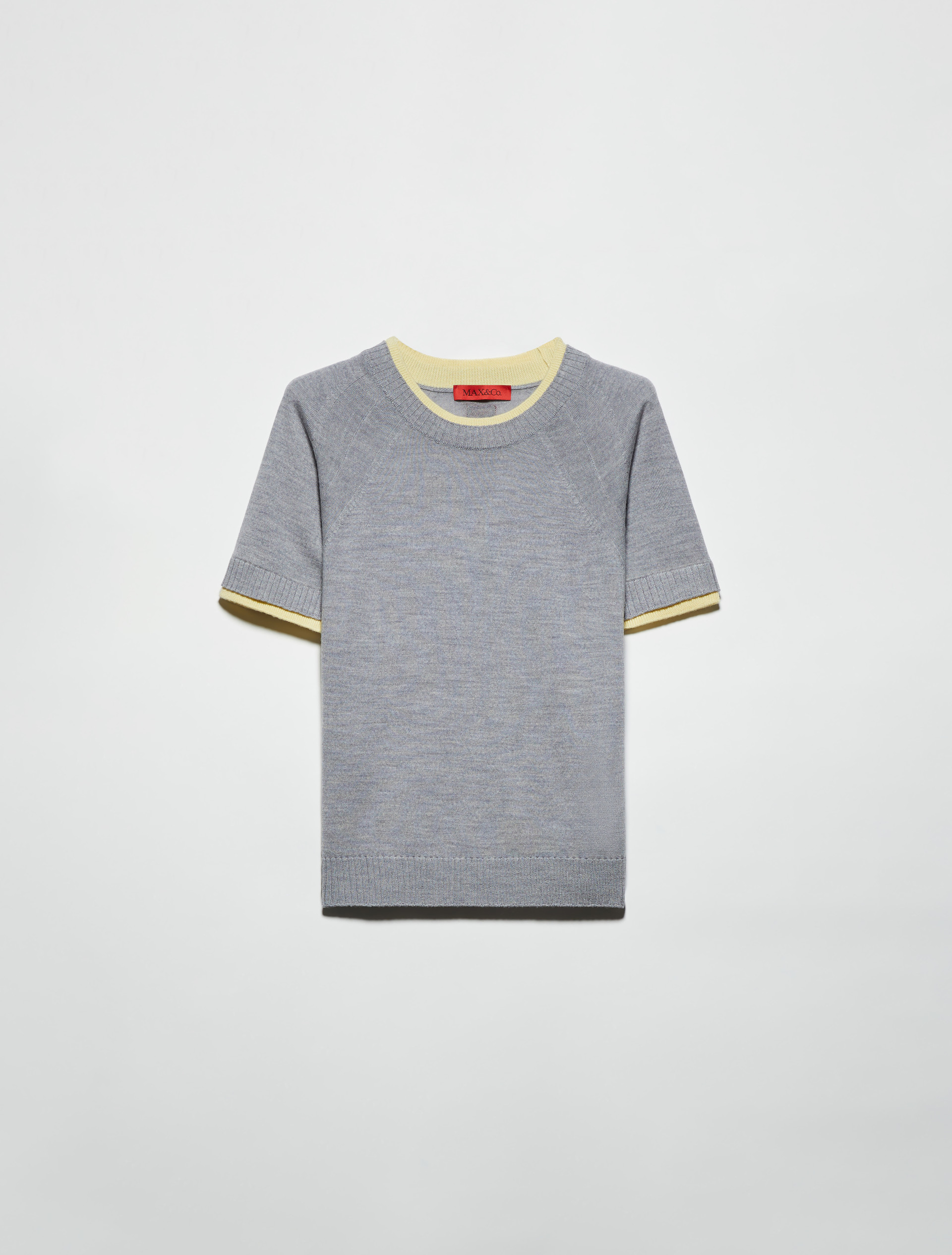 Pure merino wool T-shirt, melange grey | MAX&Co. Pure merino wool T-shirt - MELANGE GREY - MAX&Co. - 5