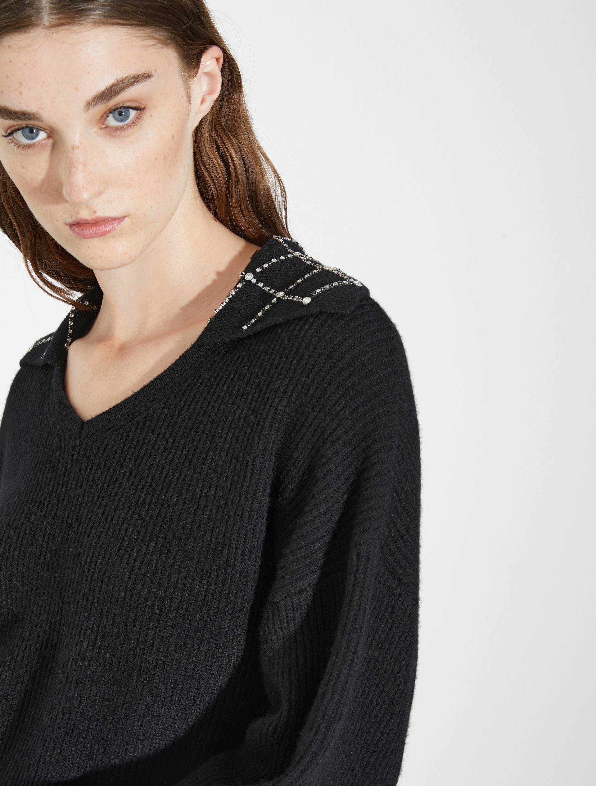Pull avec broderies bijoux, noir | MAX&Co. Pull avec broderies bijoux - NOIR - MAX&Co. - 3