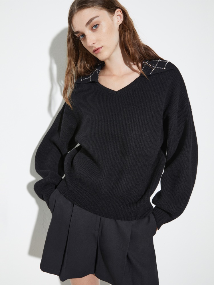 Pullover mit Schmuck-Stickerei - MAX&Co.