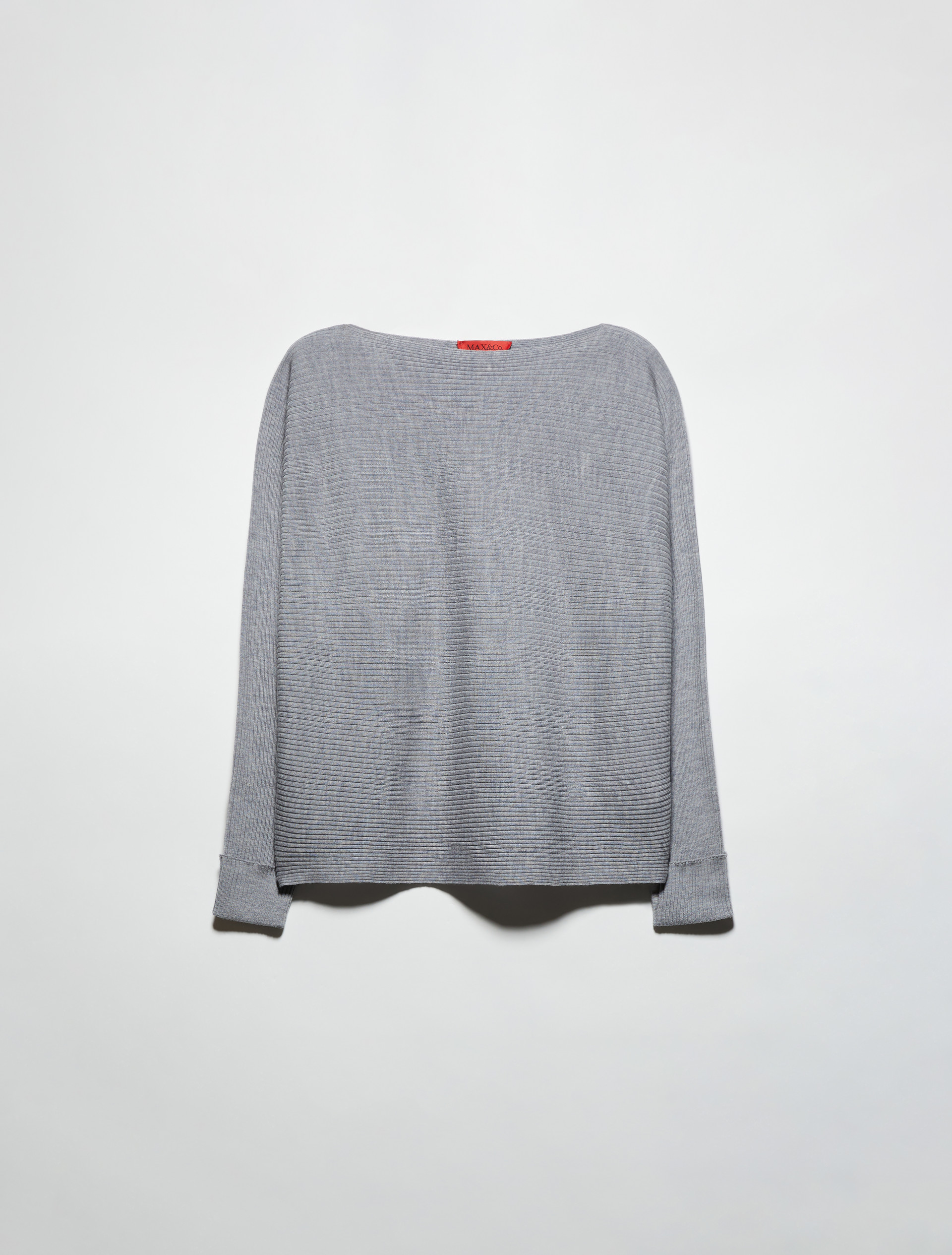 Ribbed merino wool jumper - MELANGE GREY - MAX&Co. - 5