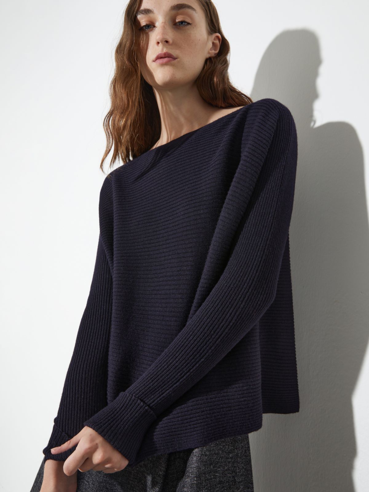 Ribbed merino wool jumper - MIDNIGHTBLUE - MAX&Co. - 3