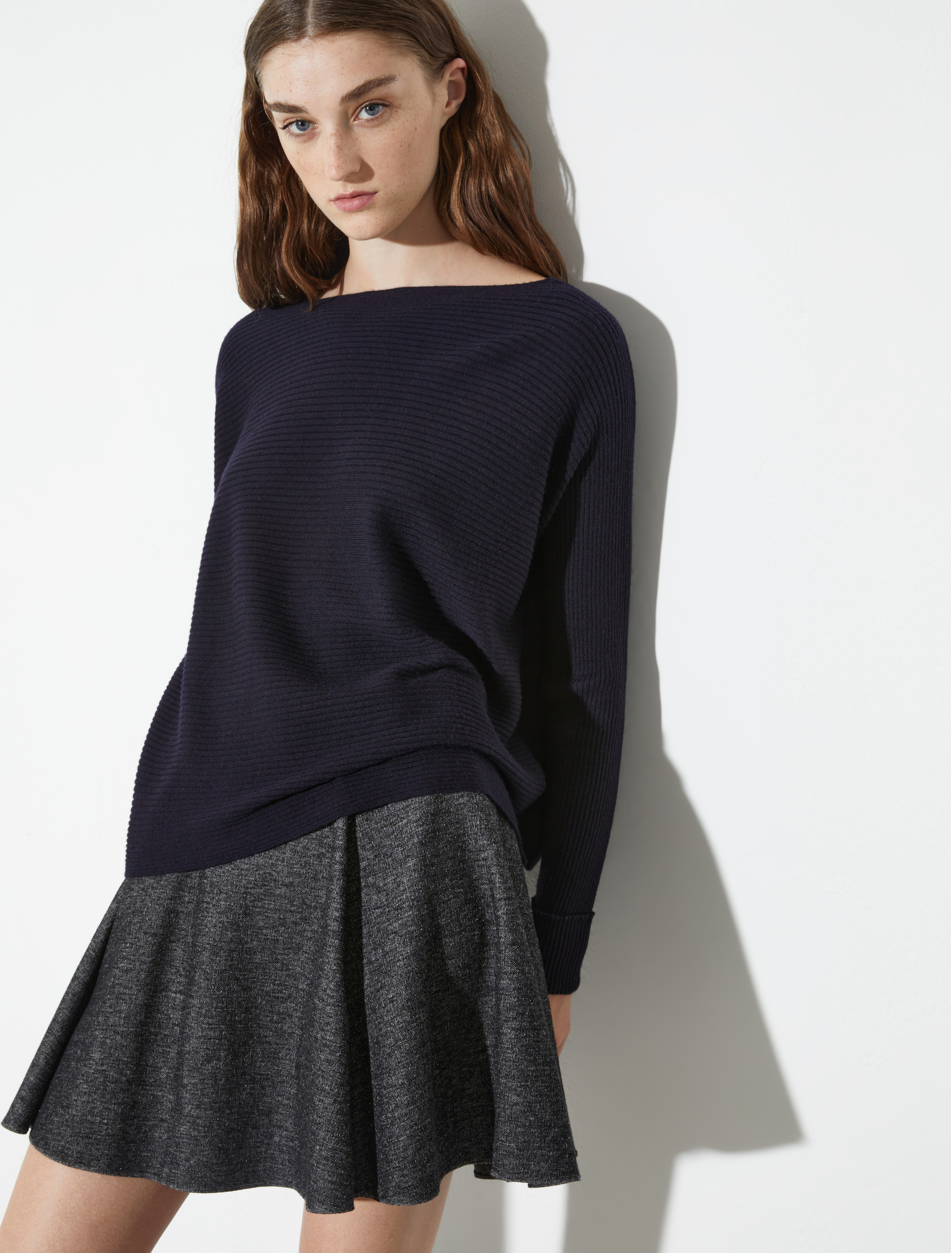 Ribbed merino wool jumper - MIDNIGHTBLUE - MAX&Co.