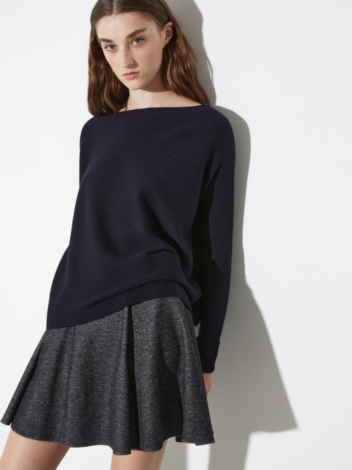 Ribbed merino wool jumper - MIDNIGHTBLUE - MAX&Co.