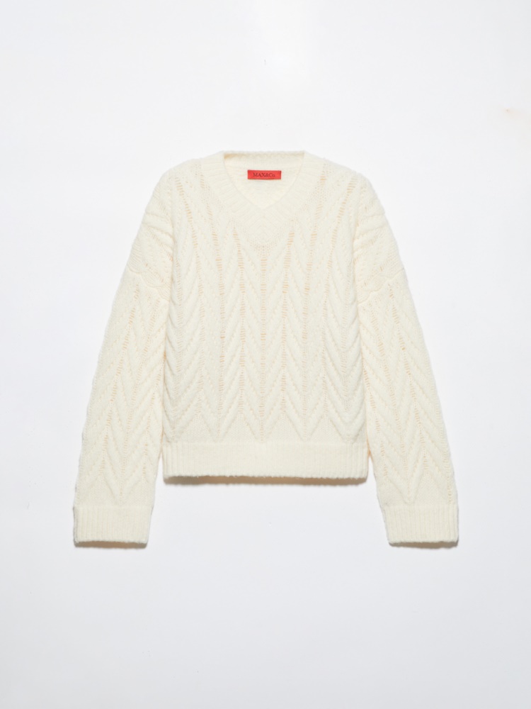 Flauschiger Pullover mit Chevron-Motiv - MAX&Co. - 5