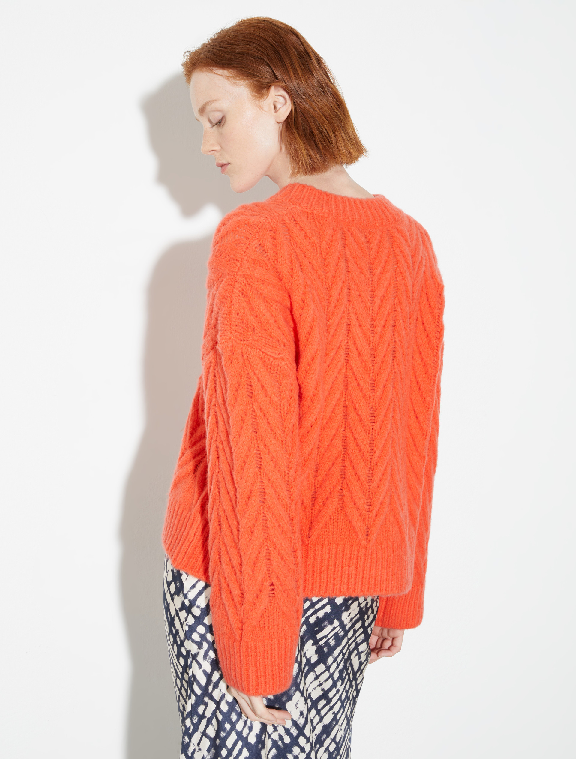 Jersey esponjoso con motivo chevrón, naranja | MAX&Co. Jersey esponjoso con motivo chevrón - NARANJA - MAX&Co. - 2