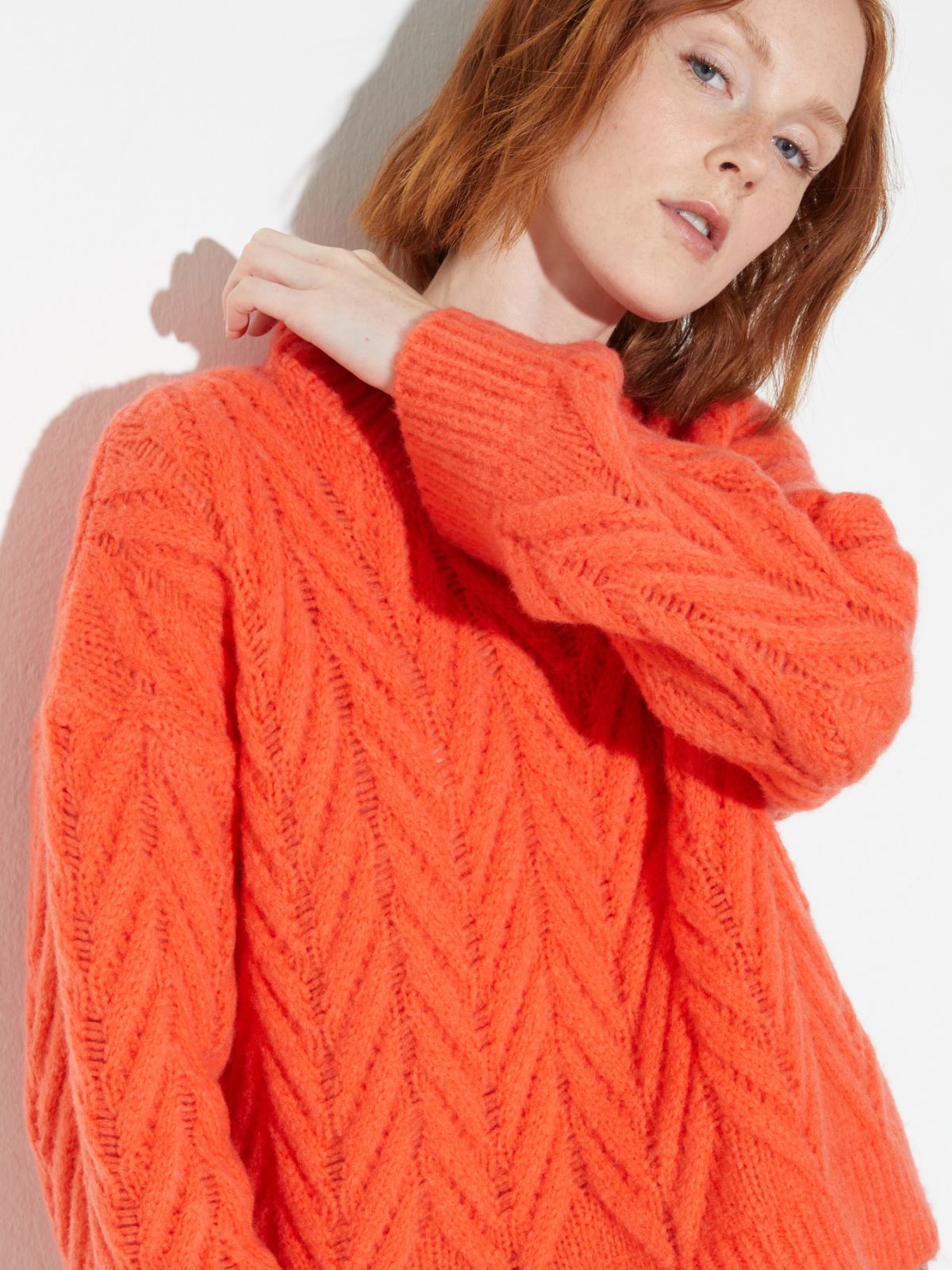 Jersey esponjoso con motivo chevrón - NARANJA - MAX&Co. - 6