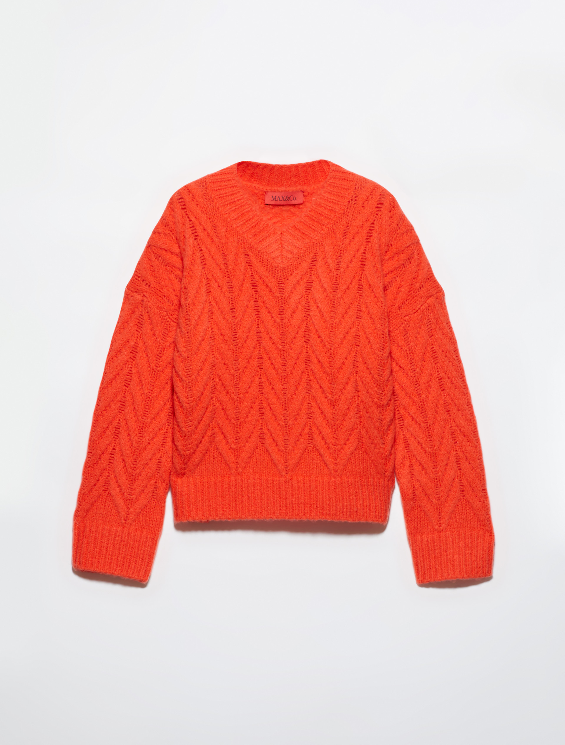 Jersey esponjoso con motivo chevrón, naranja | MAX&Co. Jersey esponjoso con motivo chevrón - NARANJA - MAX&Co. - 5