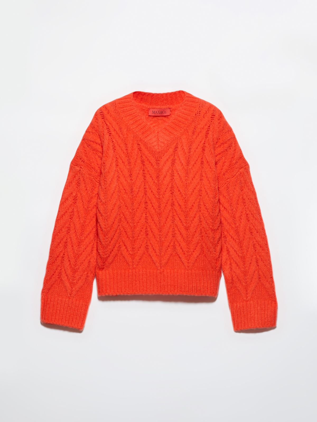 Jersey esponjoso con motivo chevrón - NARANJA - MAX&Co. - 5