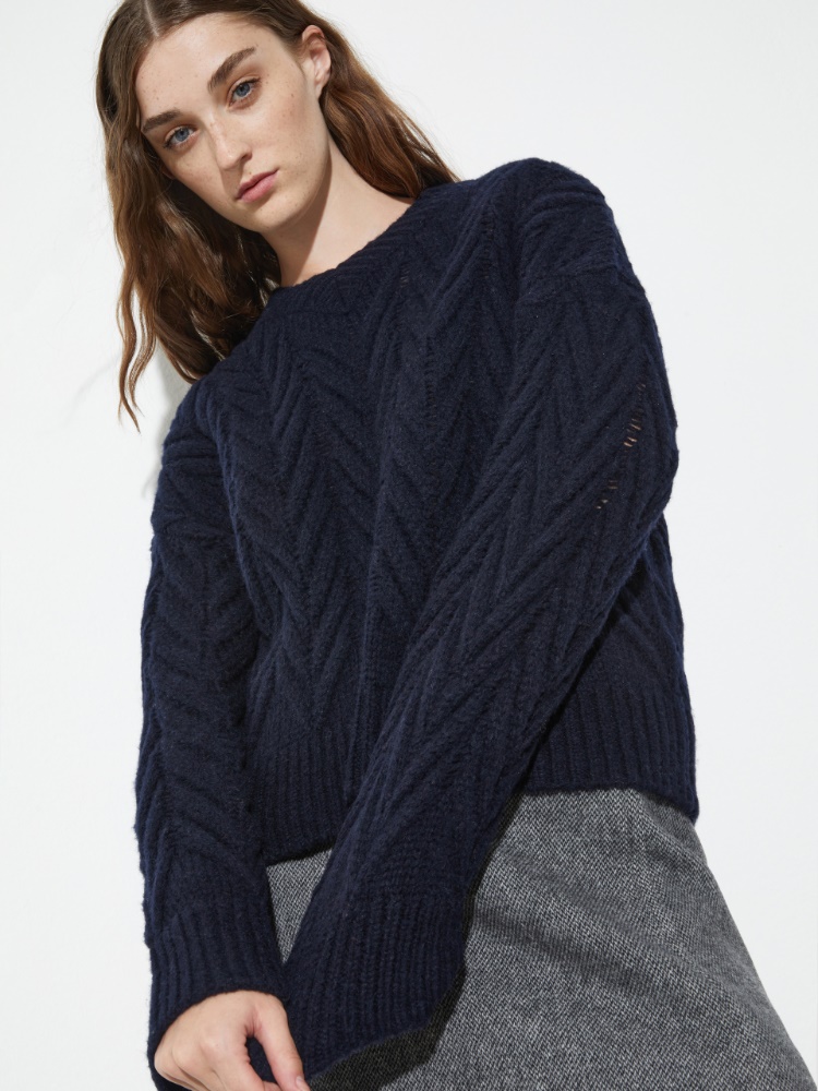 Flauschiger Pullover mit Chevron-Motiv - MAX&Co. - 3