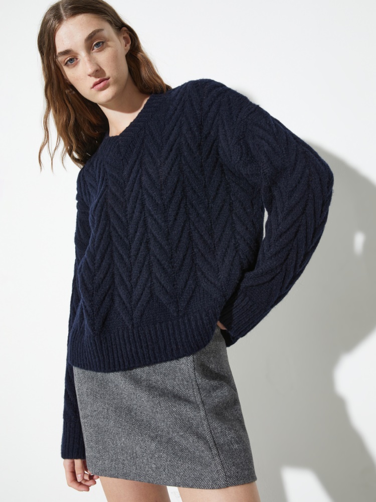 Flauschiger Pullover mit Chevron-Motiv - MAX&Co.