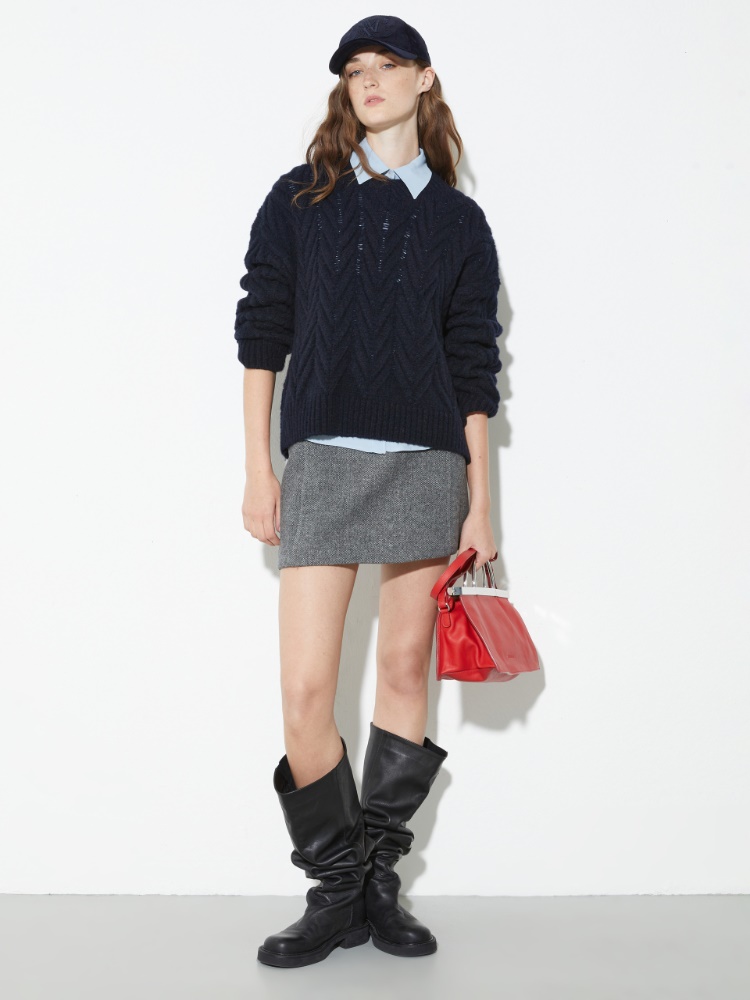 Flauschiger Pullover mit Chevron-Motiv - MAX&Co. - 4