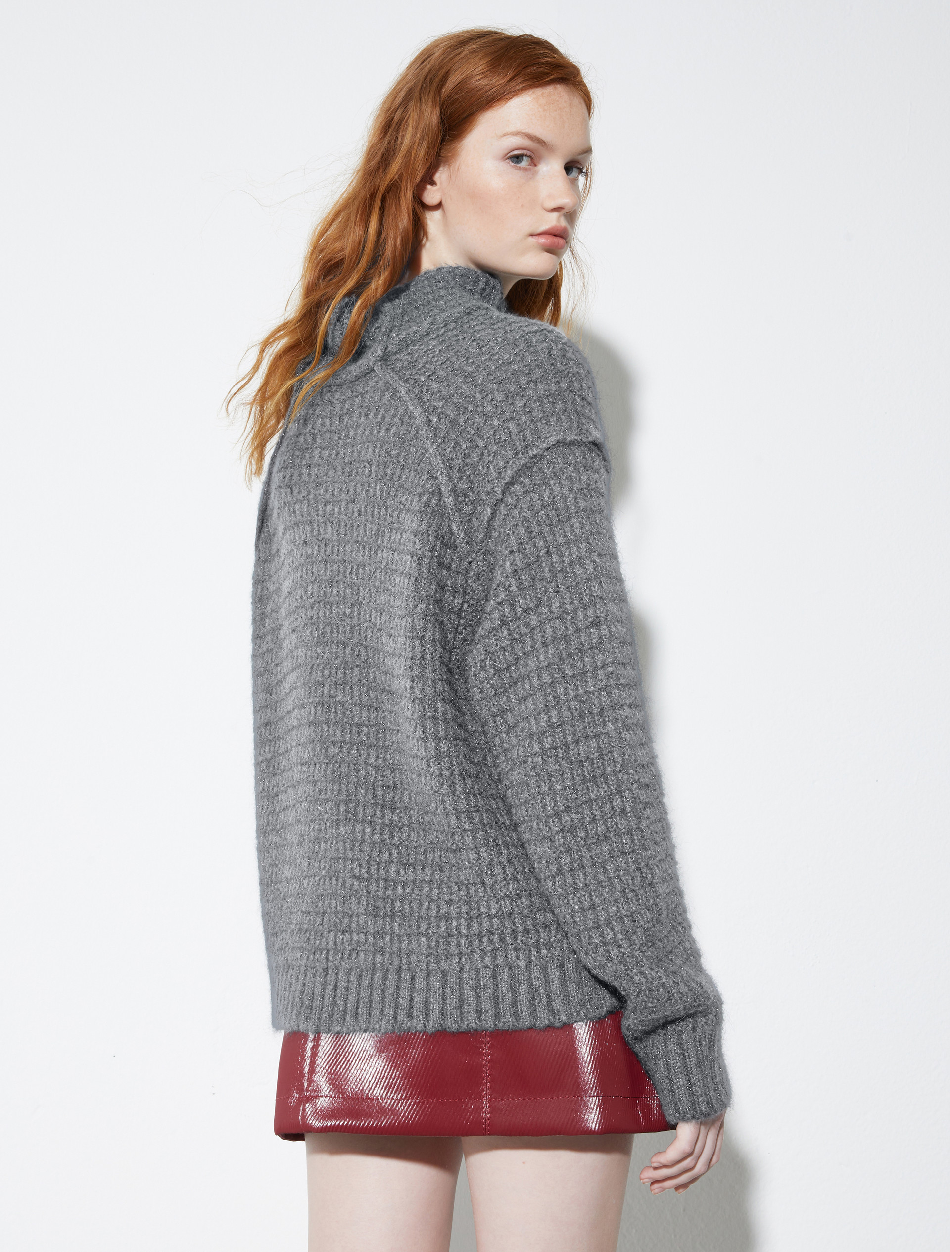 Lurex waffle-knit jumper - GREY - MAX&Co. - 2