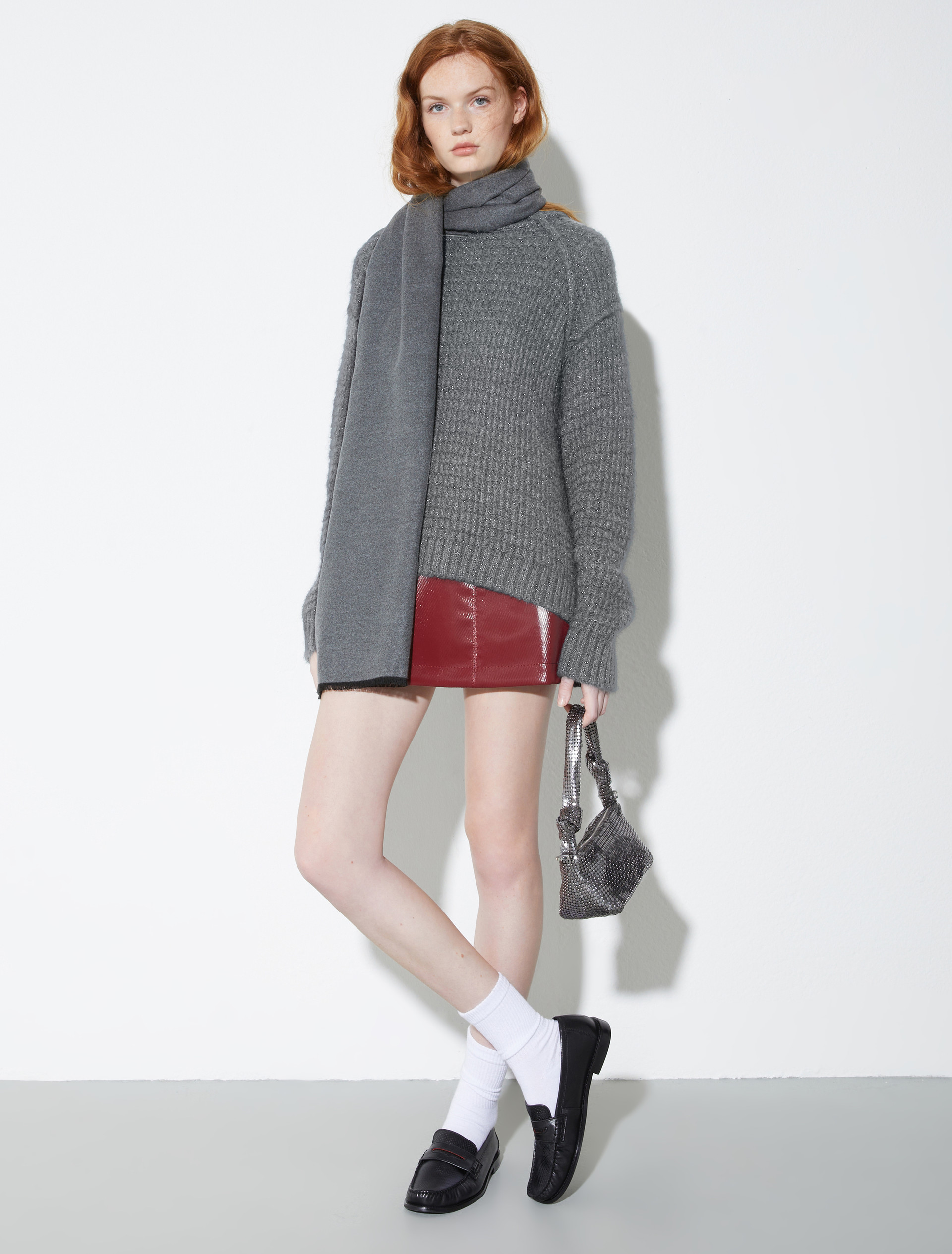 Lurex waffle-knit jumper - GREY - MAX&Co. - 4