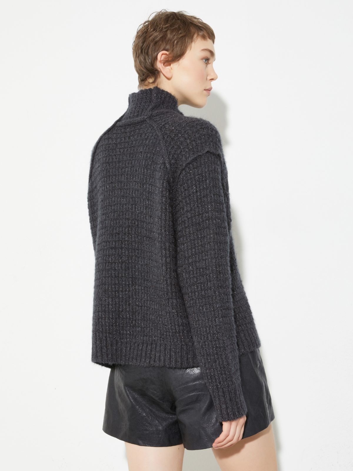 Lurex waffle-knit jumper - DARK GREY - MAX&Co. - 2