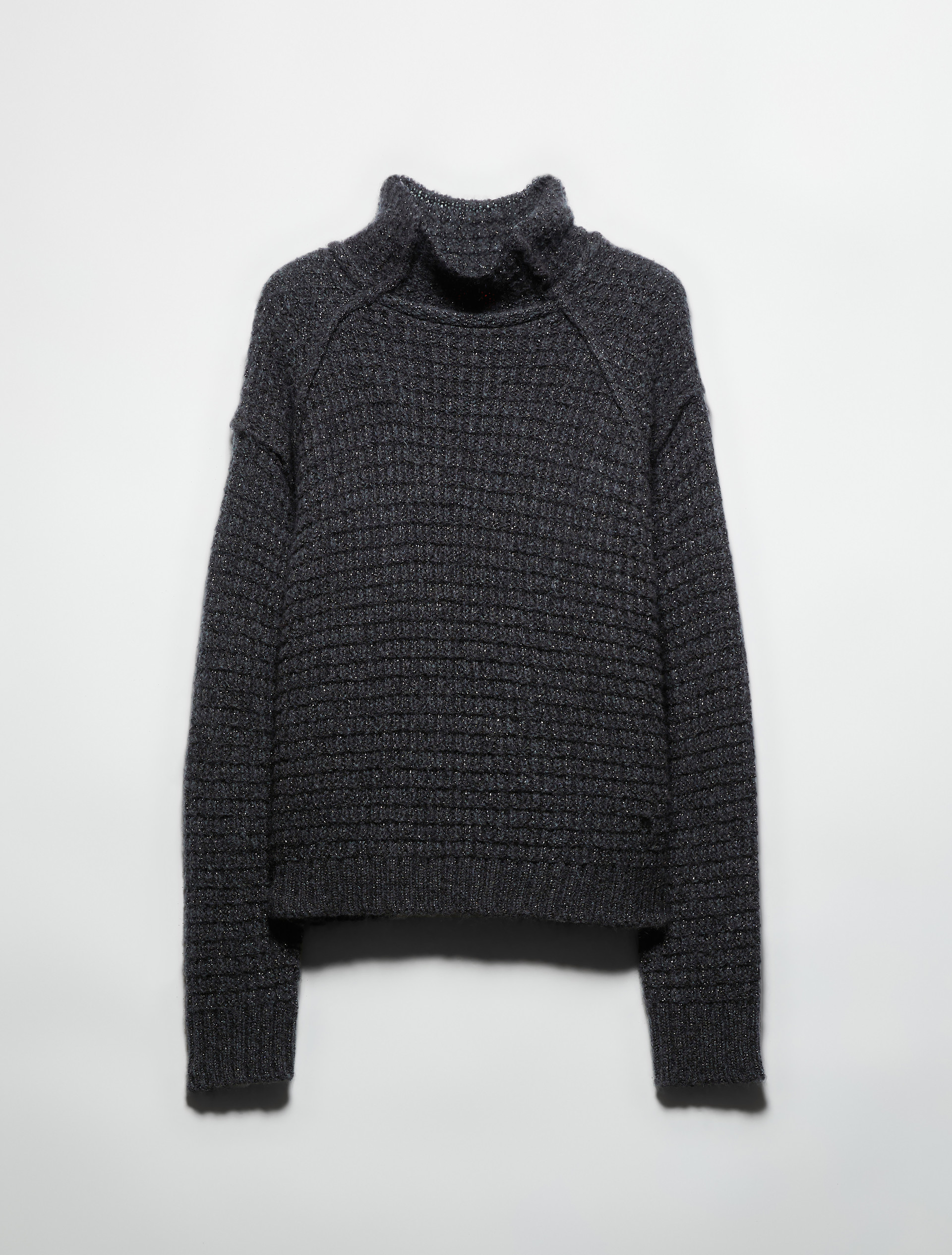 Lurex waffle-knit jumper - DARK GREY - MAX&Co. - 5
