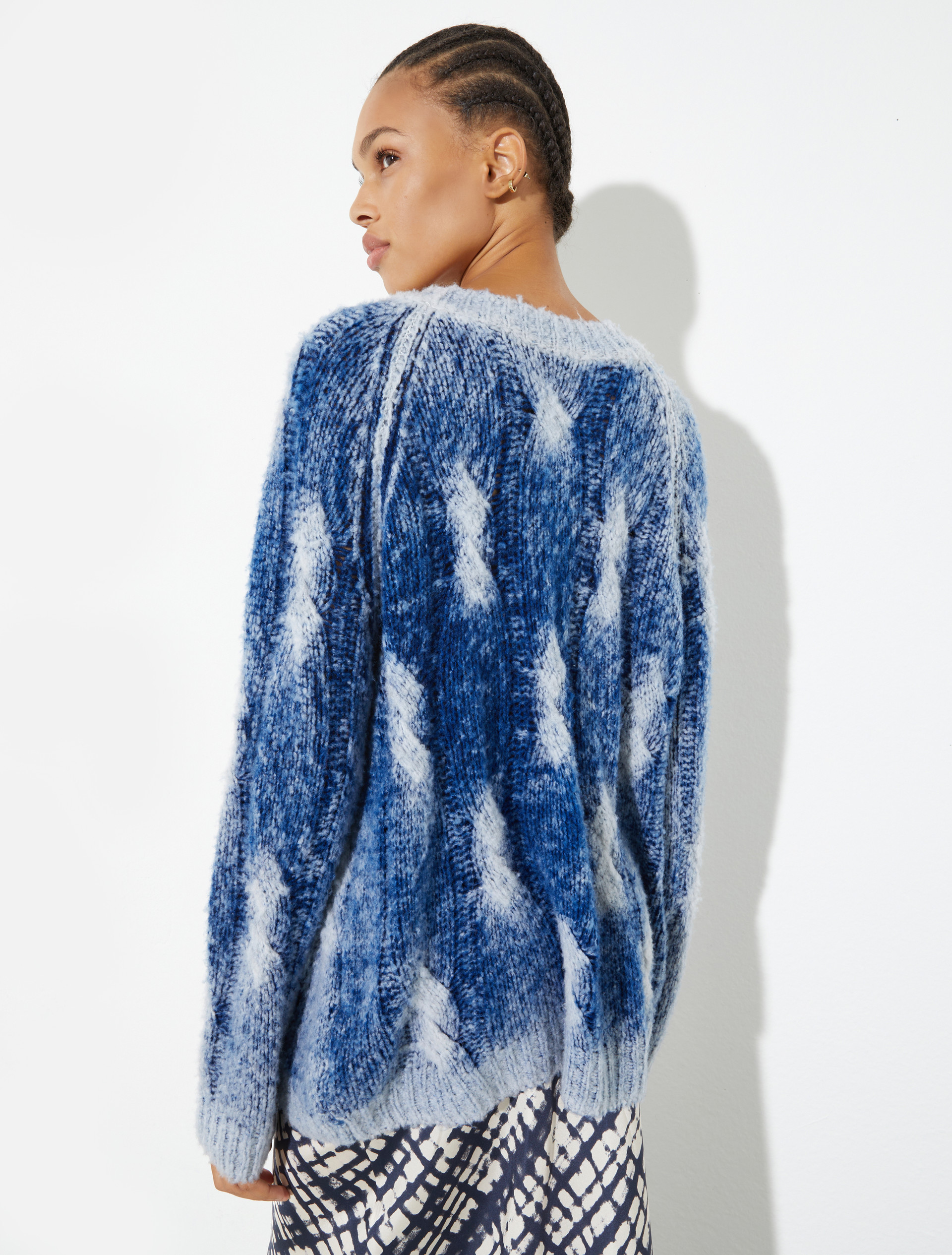 Reversible cable-knit jumper, grey | MAX&Co. Reversible cable-knit jumper - GREY - MAX&Co. - 2