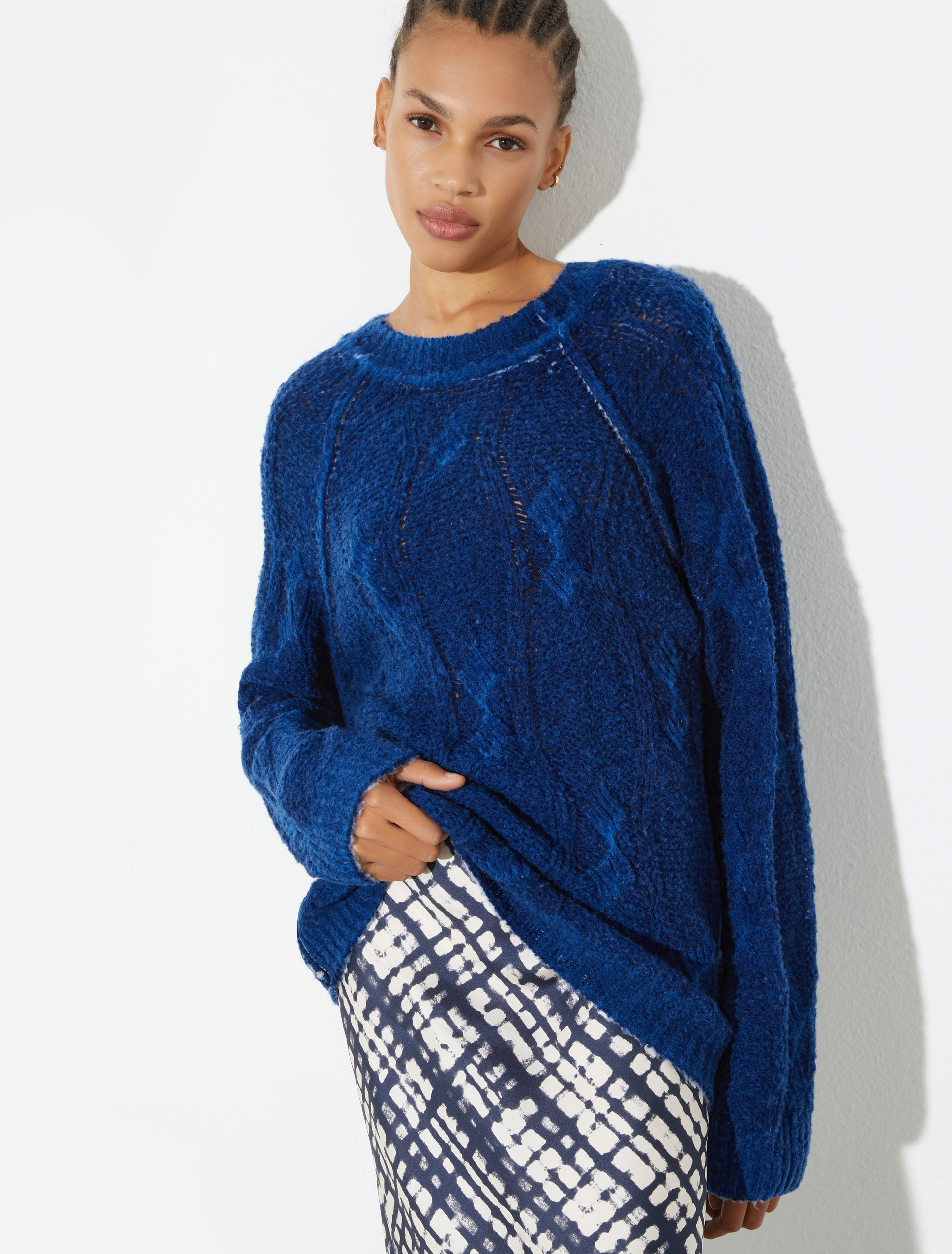 Reversible cable-knit jumper, grey | MAX&Co. Reversible cable-knit jumper - GREY - MAX&Co. - 6