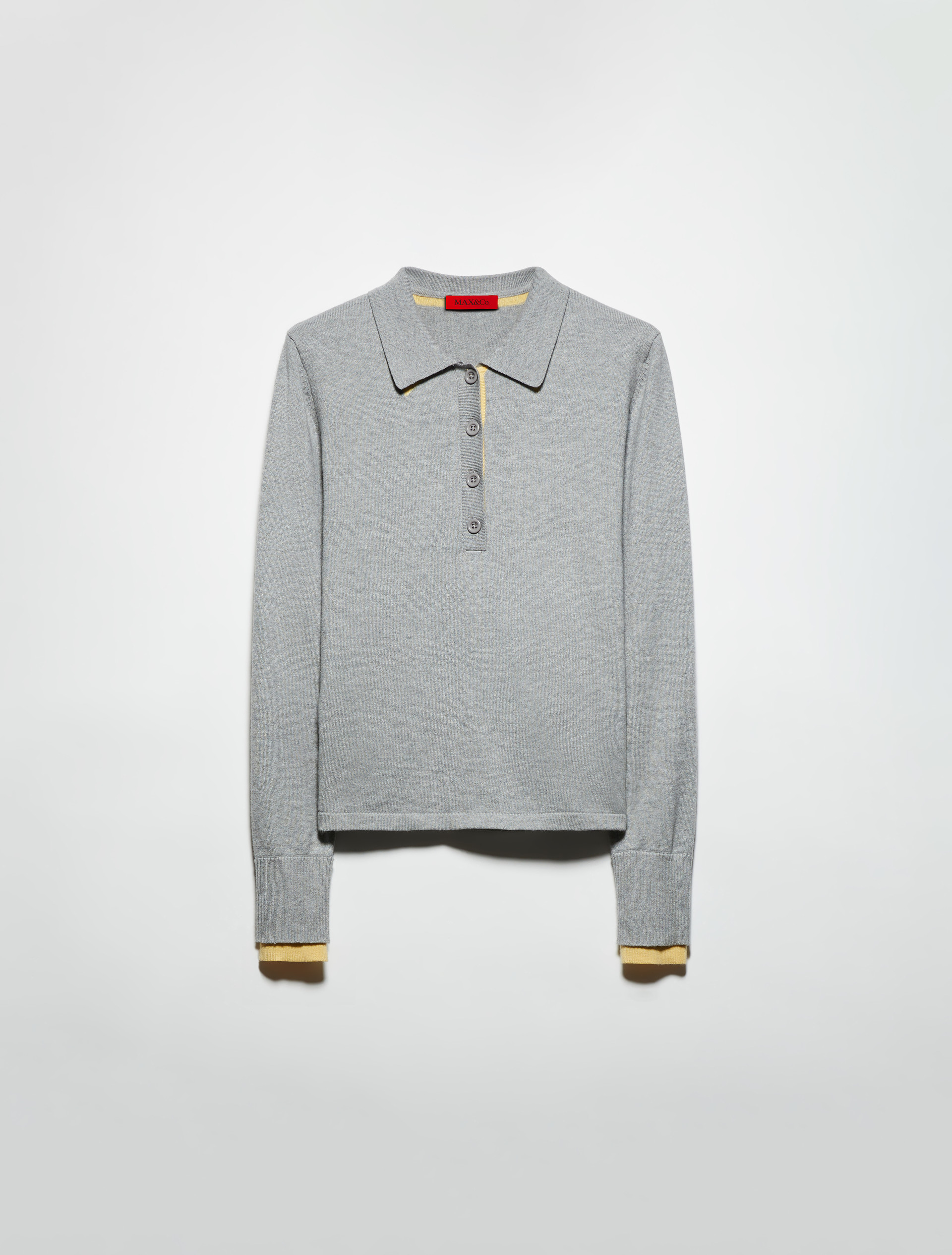 Polo de algodón y cachemira, gris melange | MAX&Co. Polo de algodón y cachemira - GRIS MELANGE - MAX&Co. - 5