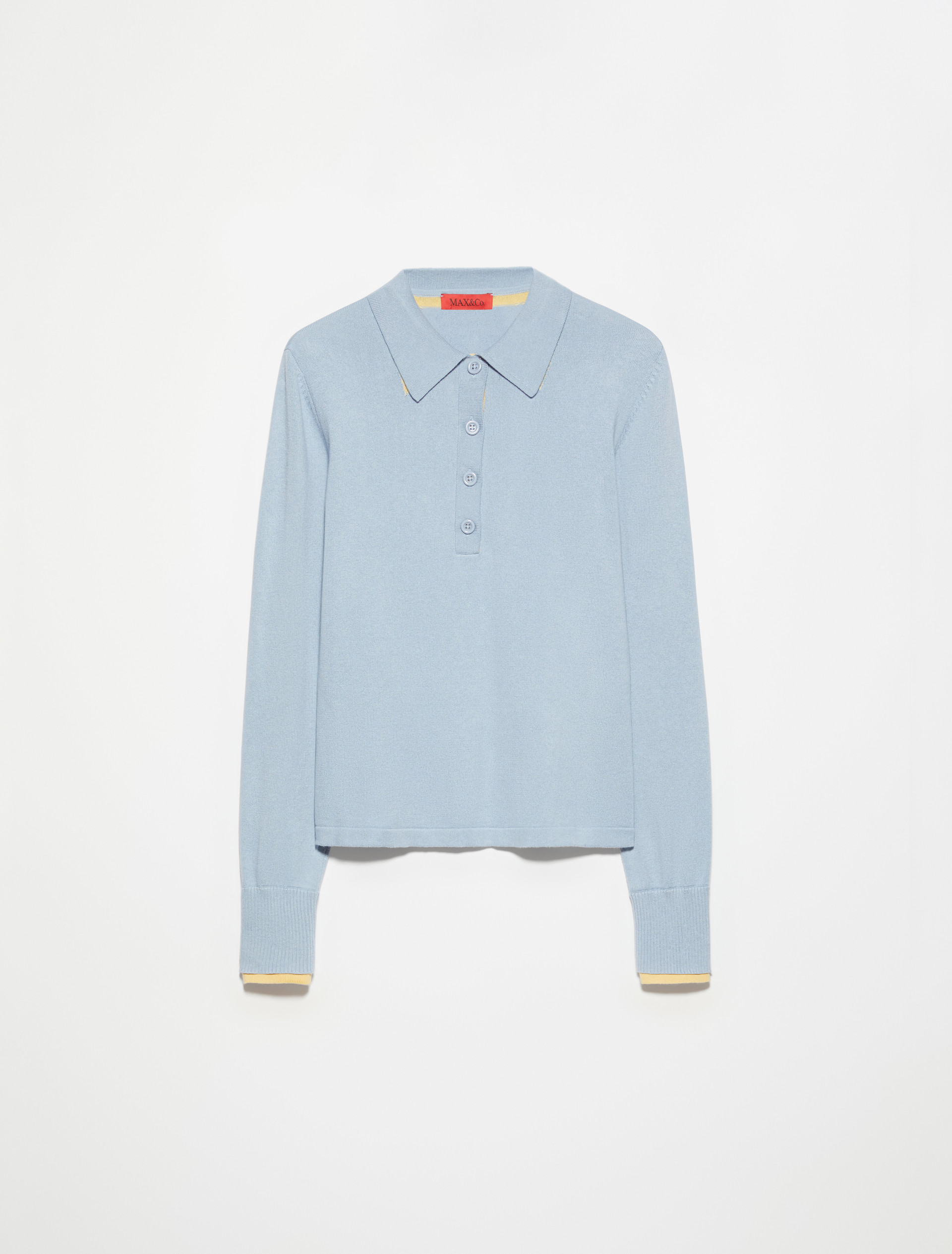 Polo de algodón y cachemira - AZUL - MAX&Co. - 5
