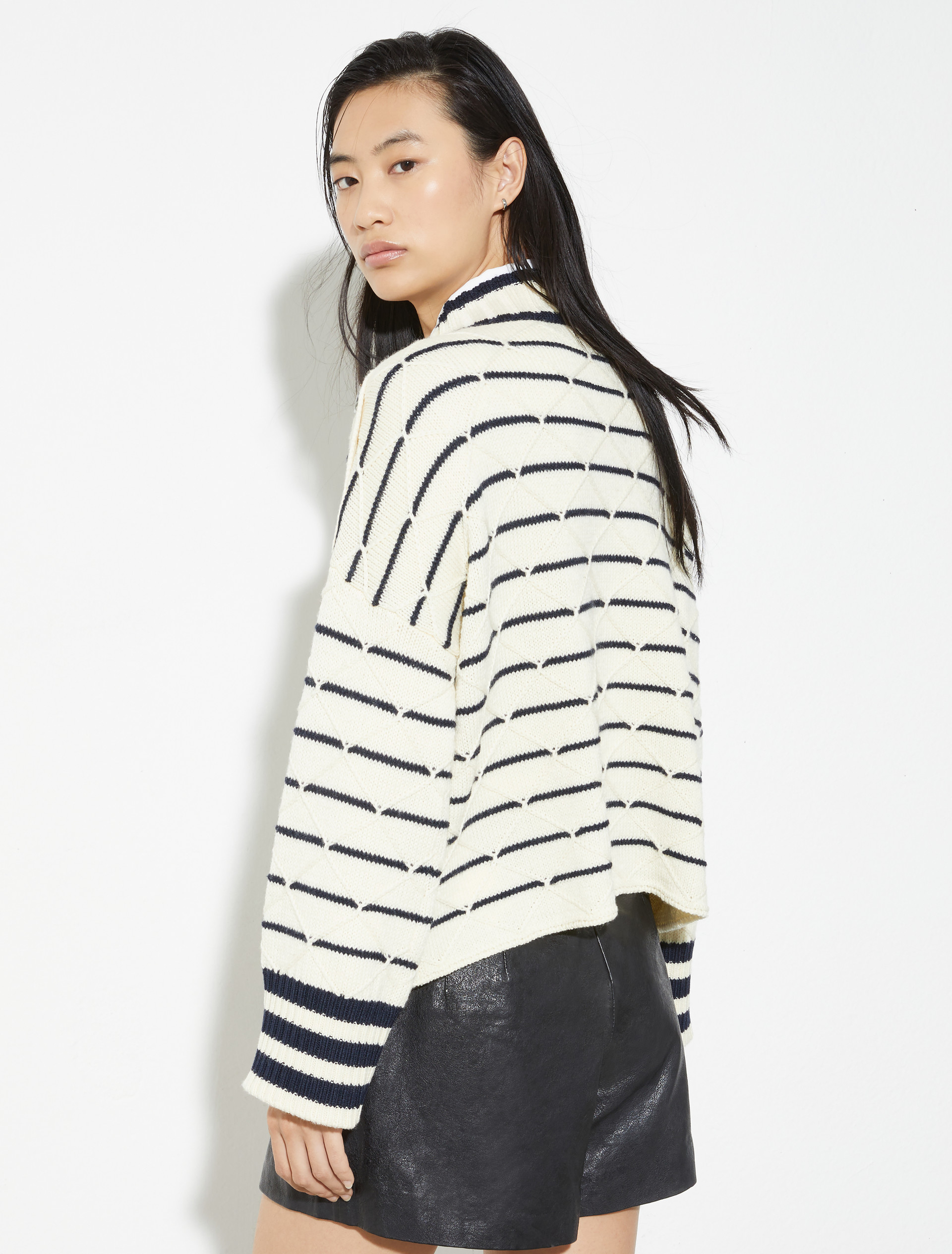 Diamond-knit striped jumper, milk | MAX&Co. Diamond-knit striped jumper - MILK - MAX&Co. - 2