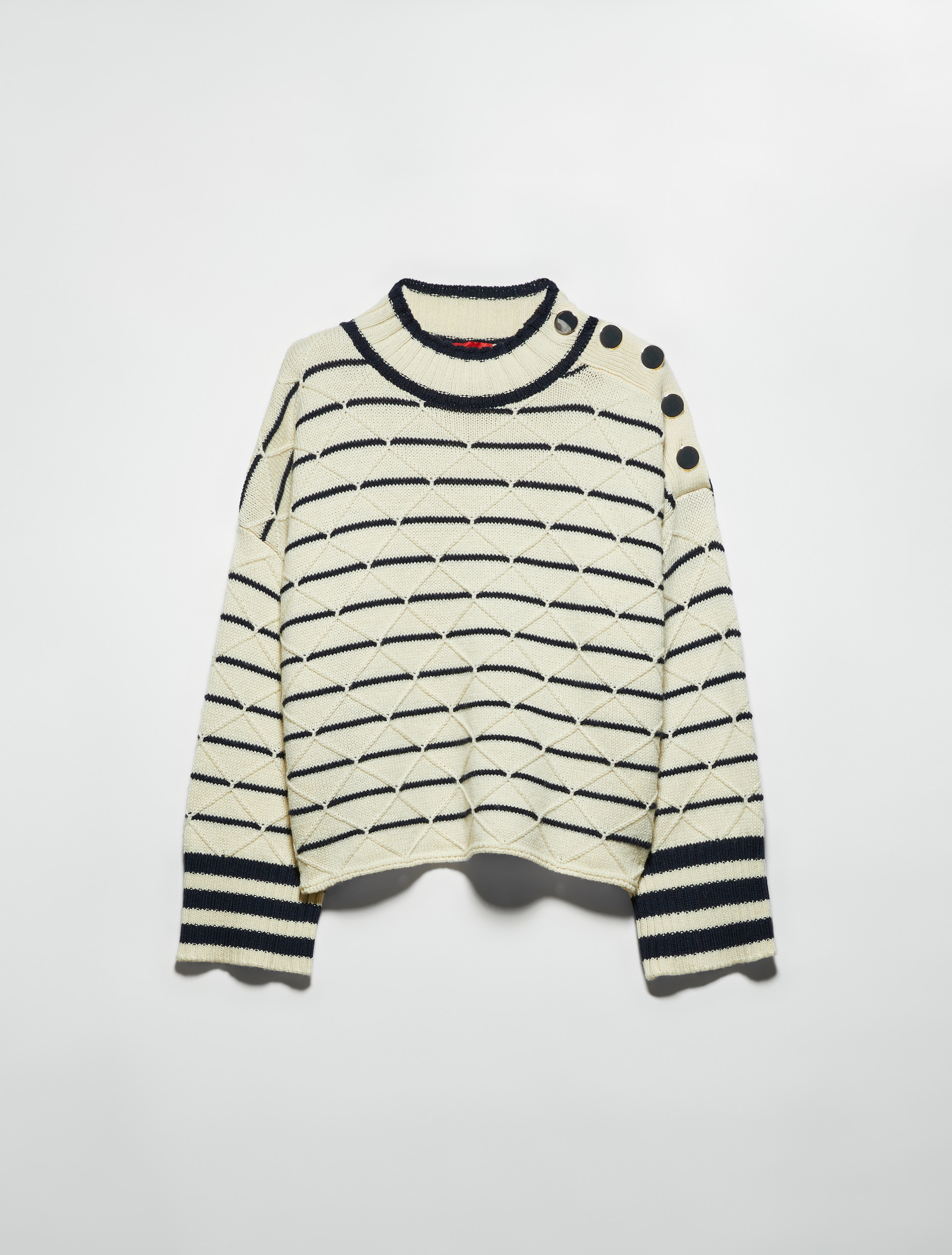 Diamond-knit striped jumper, milk | MAX&Co. Diamond-knit striped jumper - MILK - MAX&Co. - 5