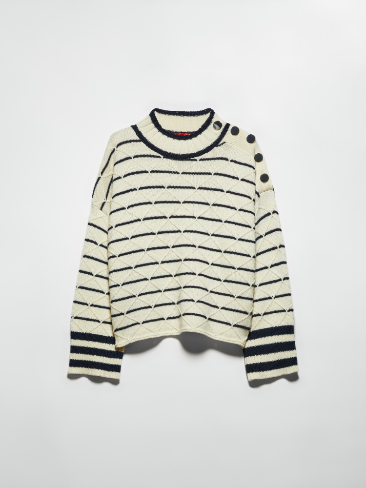 Pullover im Matrosenstil mit Streifen- und Rautenmuster - MAX&Co. - 5