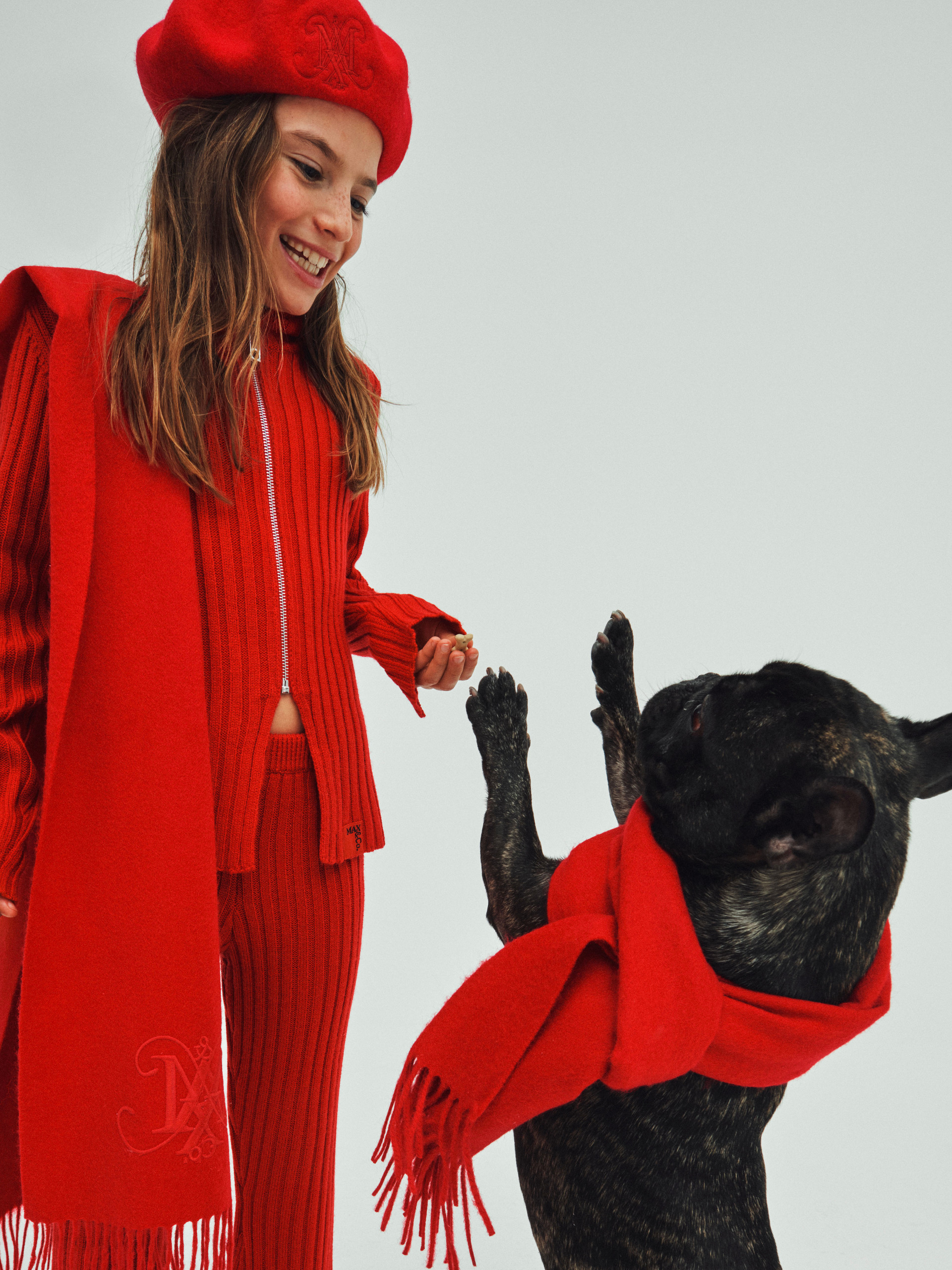 Ribbed wool blend turtleneck cardigan KID - RED - MAX&Co. - 4