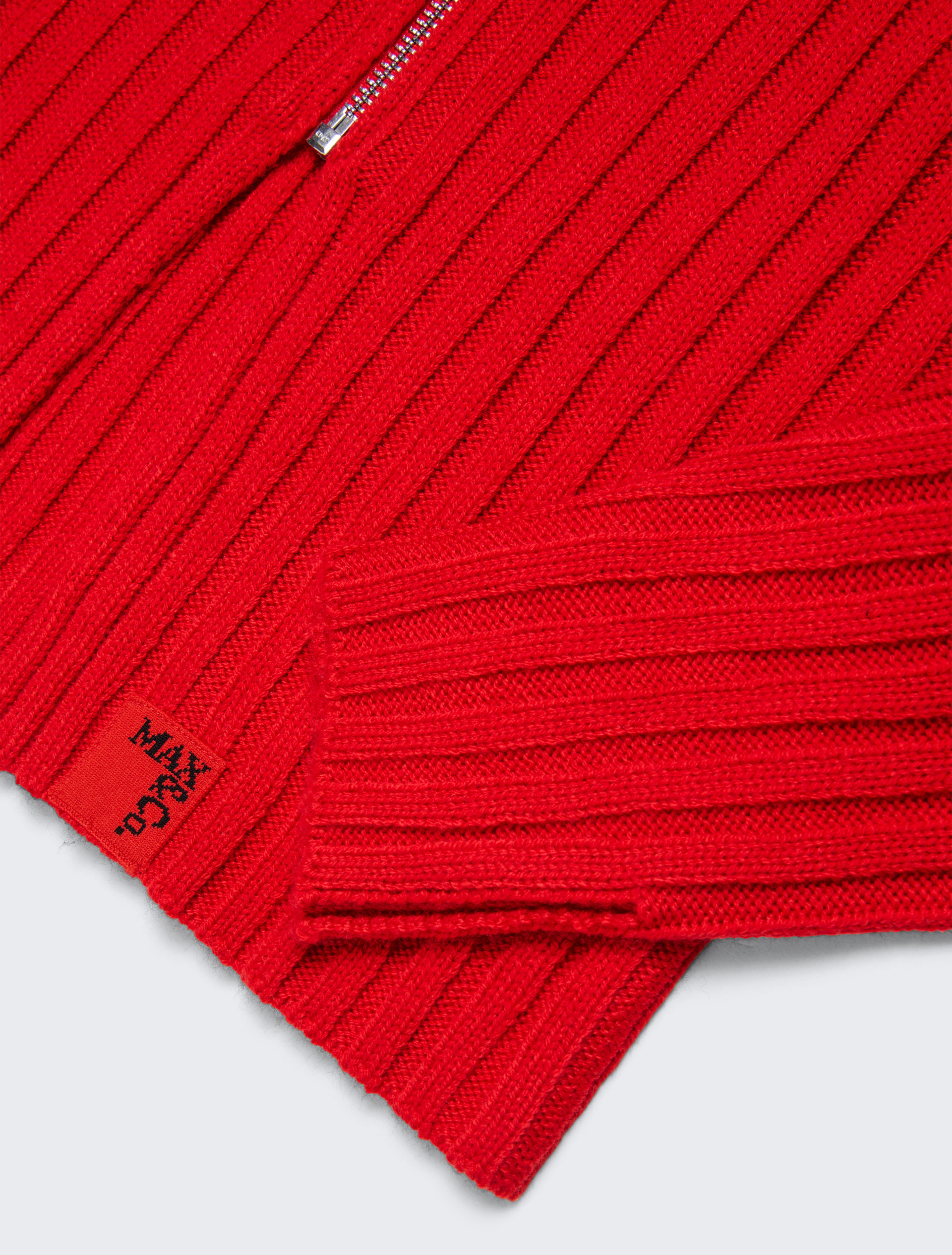 Ribbed wool blend turtleneck cardigan KID - RED - MAX&Co. - 5
