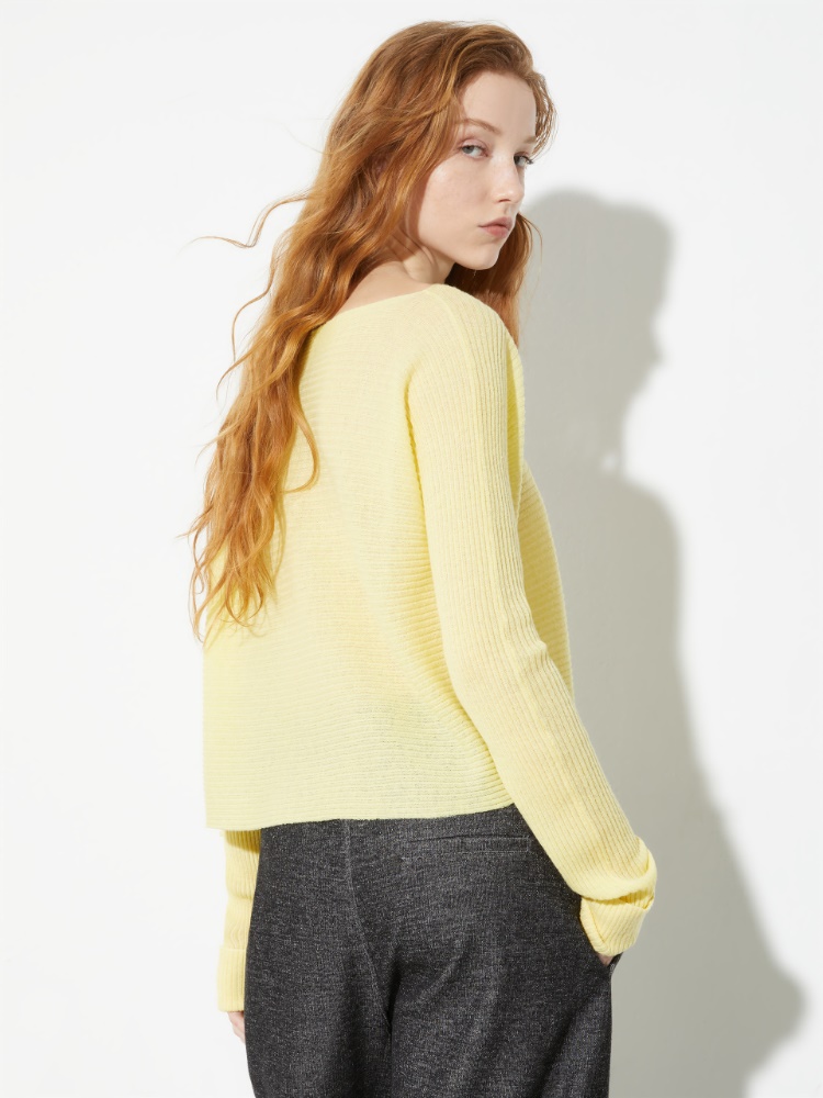 Gerippter Pullover aus Wolle und Alpaka - MAX&Co. - 2