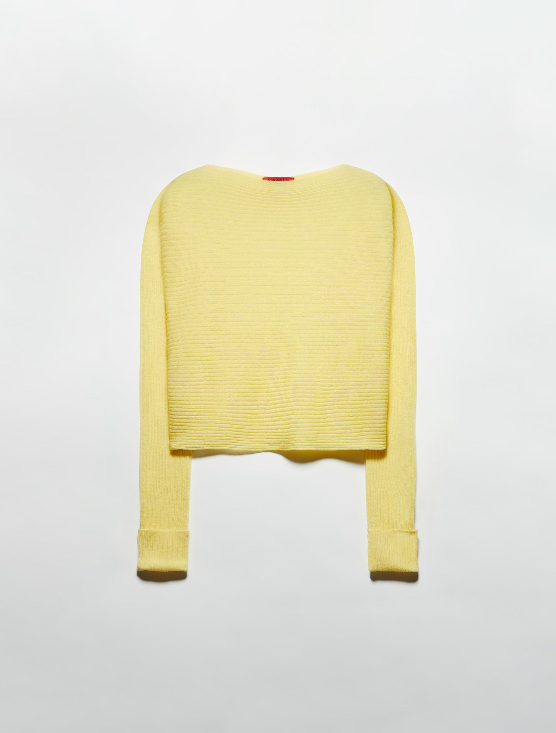 Ribbed wool and alpaca jumper, yellow | MAX&Co. Ribbed wool and alpaca jumper - YELLOW - MAX&Co. - 5