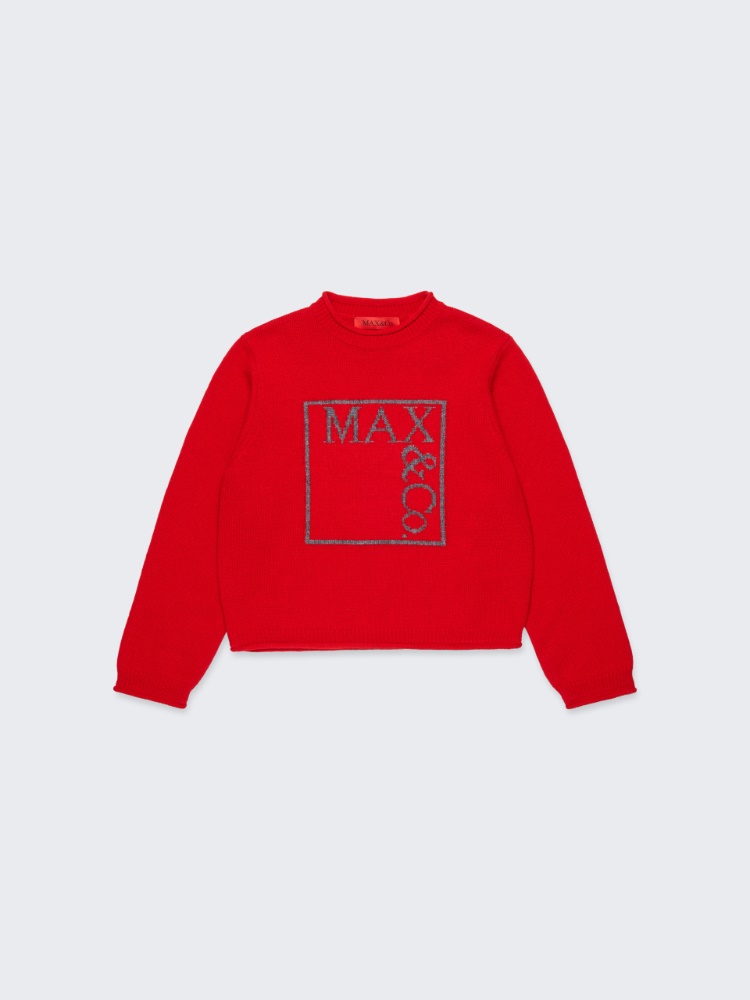 Pull en laine et cachemire mélangés KID - ROUGE - MAX&Co.
