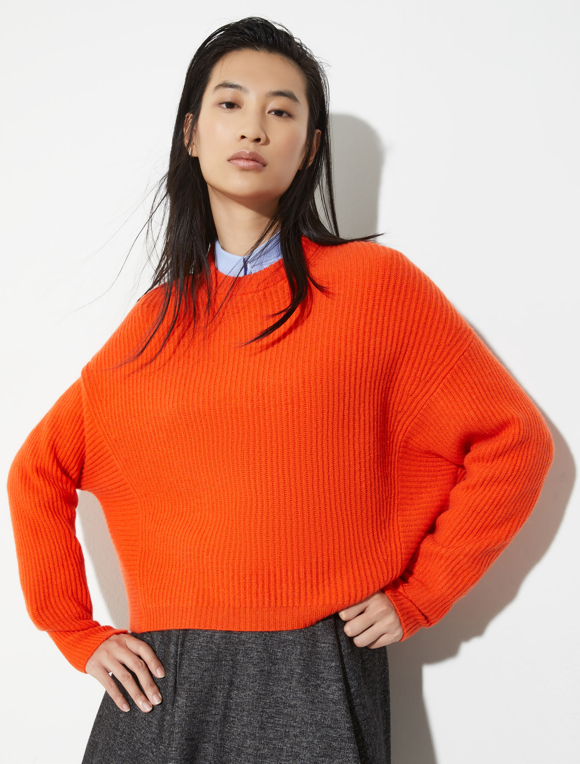Pure cashmere jumper, orange | MAX&Co. Pure cashmere jumper - ORANGE - MAX&Co.